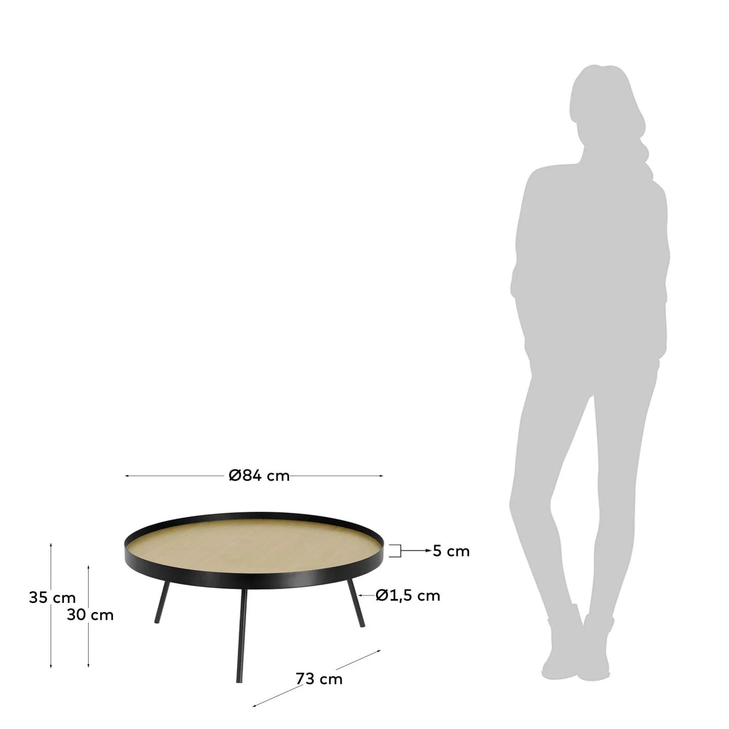 Nenet Couchtisch Ø 84 cm - Image 4