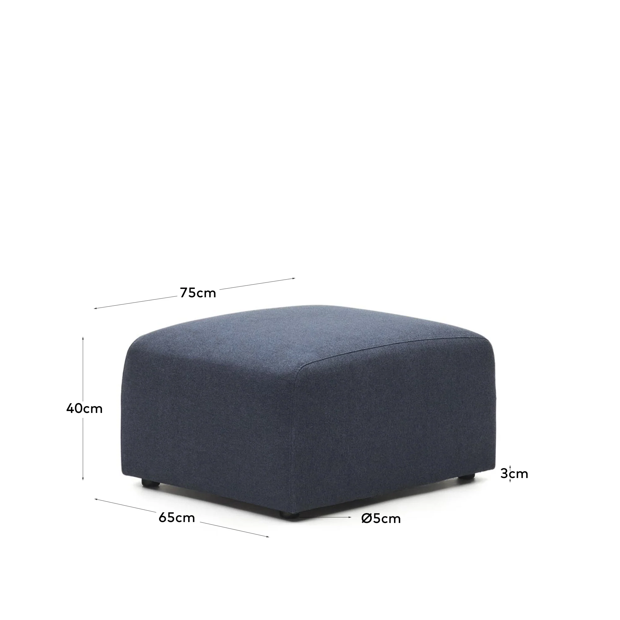 Neom Poufmodul in Blau 75 x 64 cm - Image 4