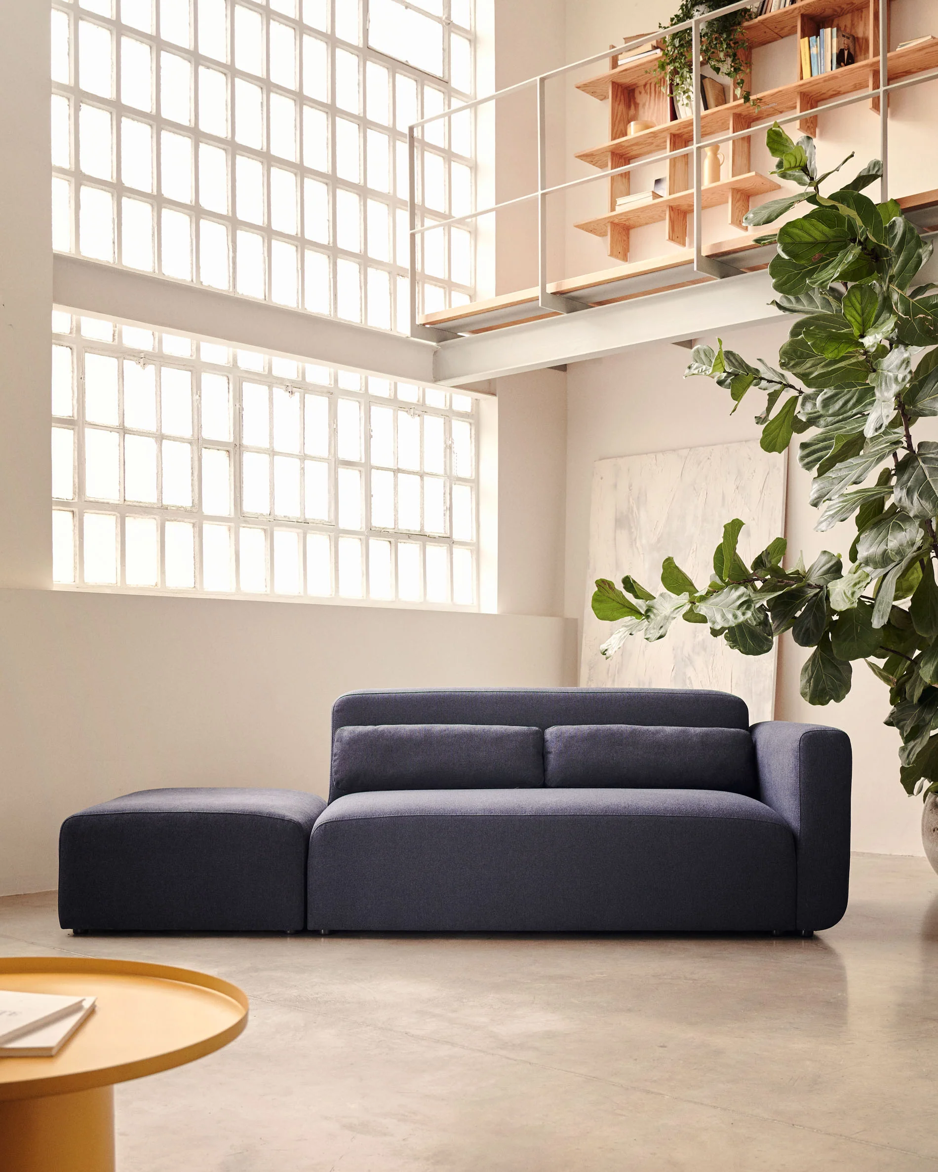 Neom modulares 2-Sitzer-Sofa mit Randmodul Blau 244 cm - Image 2