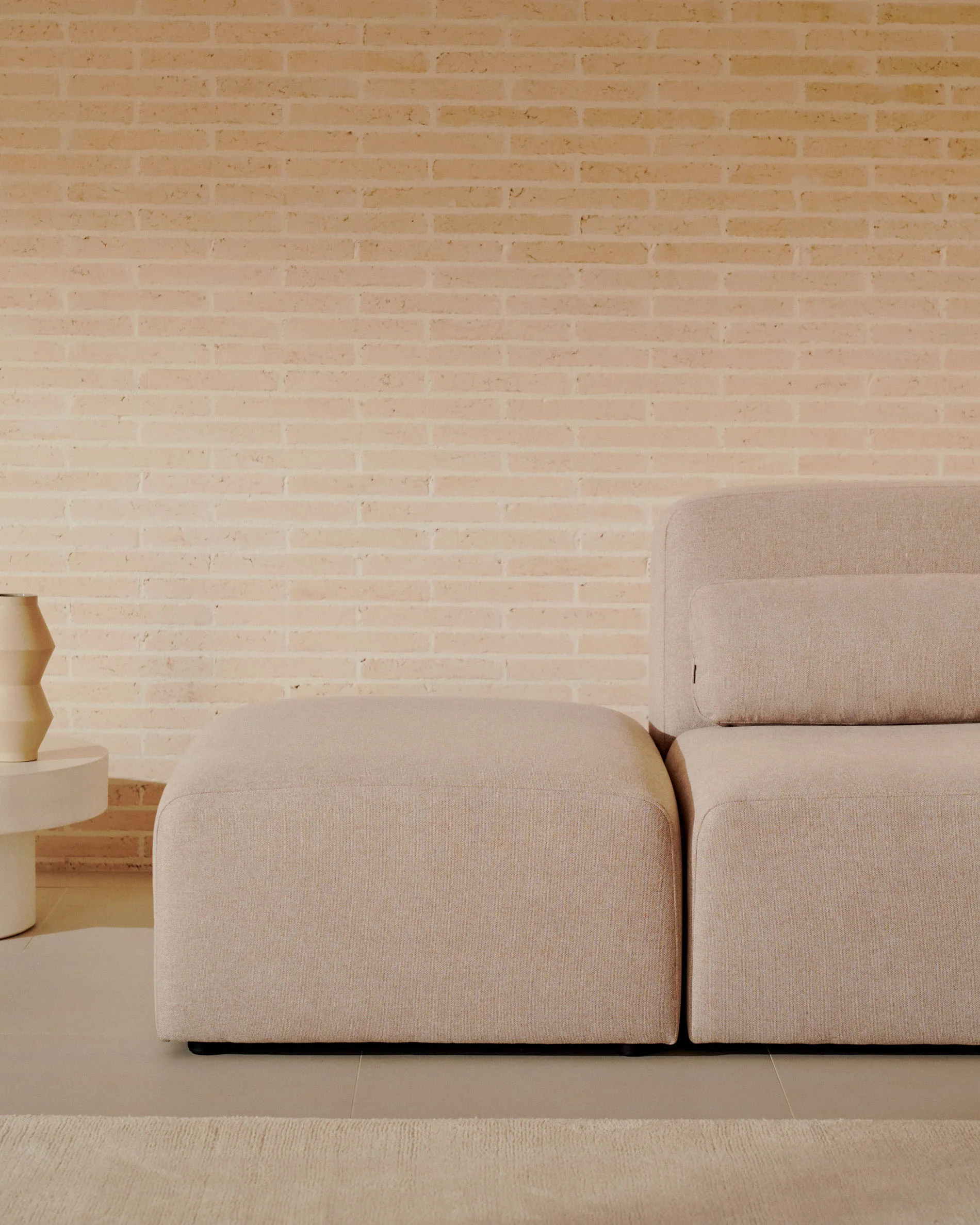Neom Pouf Randmodul in Beige 75 x 89 cm - Image 4