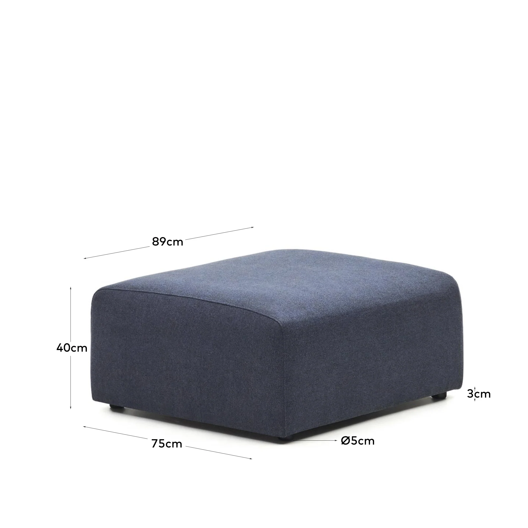 Neom Pouf Randmodul in Blau 75 x 89 cm - Image 4