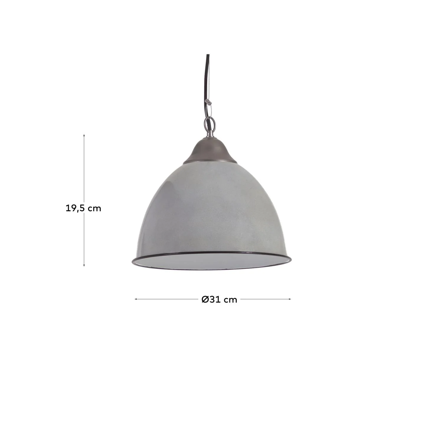 Neus Deckenlampe aus Metall mit grauem Finish - Image 9