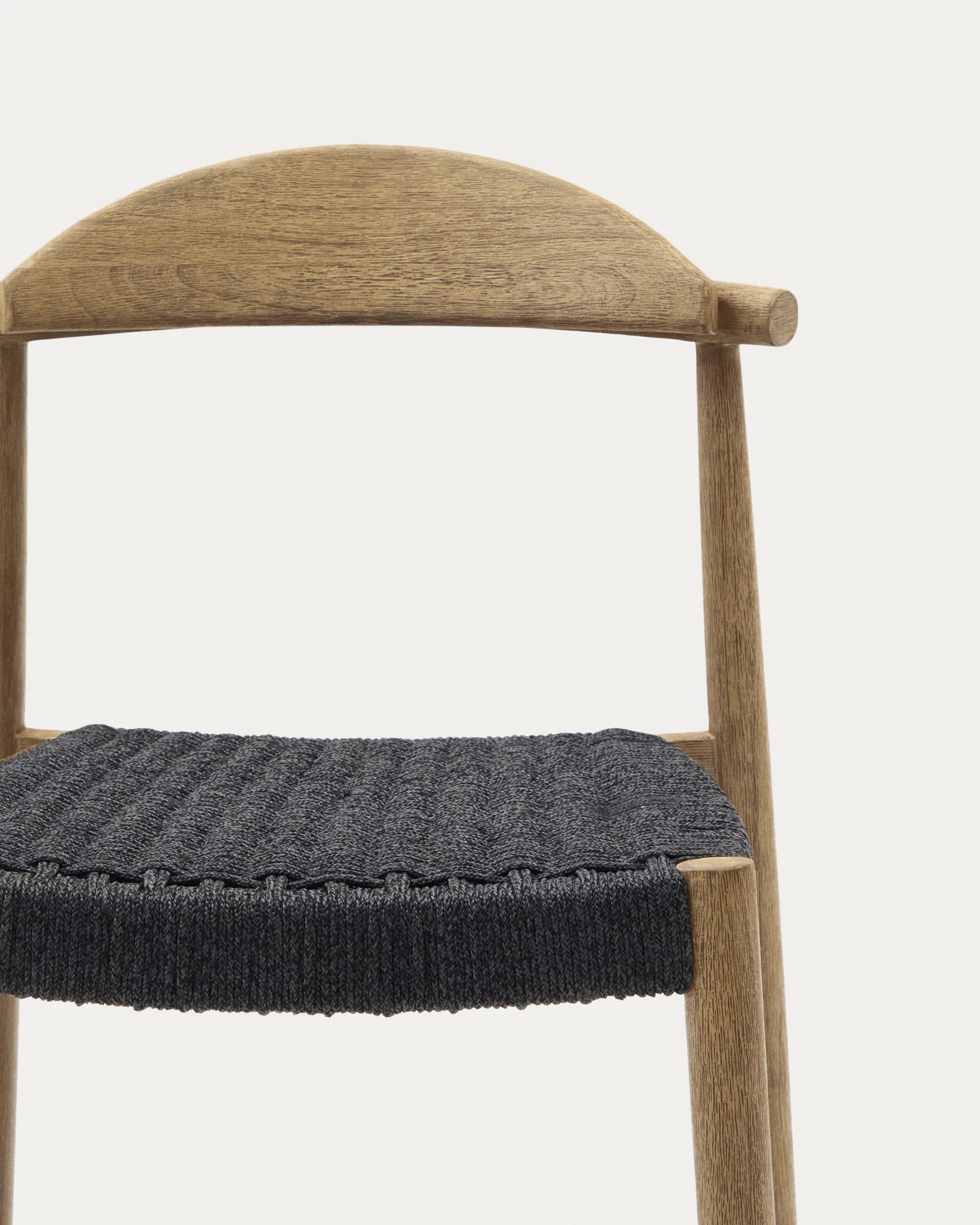 Nina Hocker massives Akazienholz naturfarbenes Finish und Seil schwarz Höhe 62 cm FSC 100% - Image 7