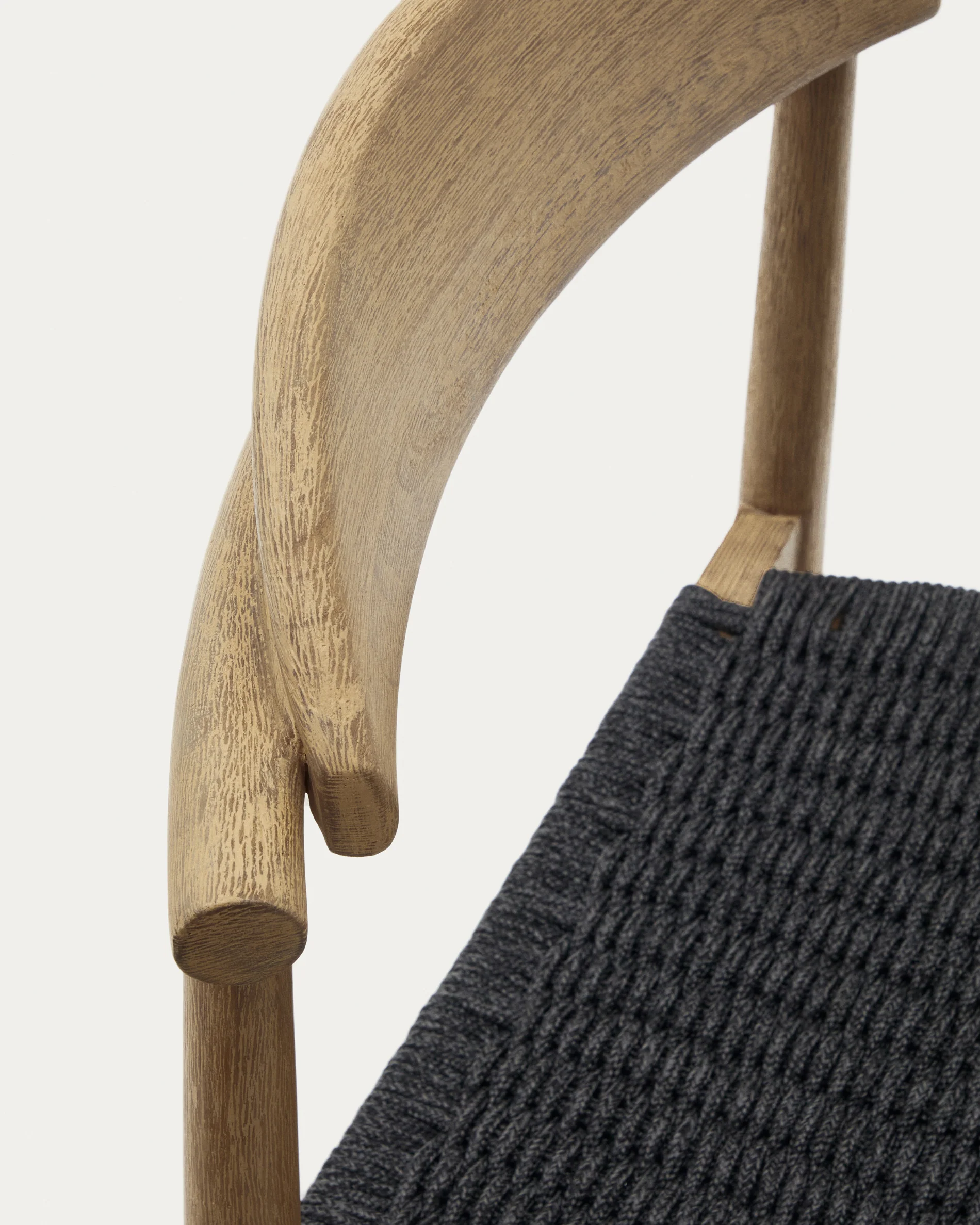 Nina Hocker massives Akazienholz naturfarbenes Finish und Seil schwarz Höhe 62 cm FSC 100% - Image 9