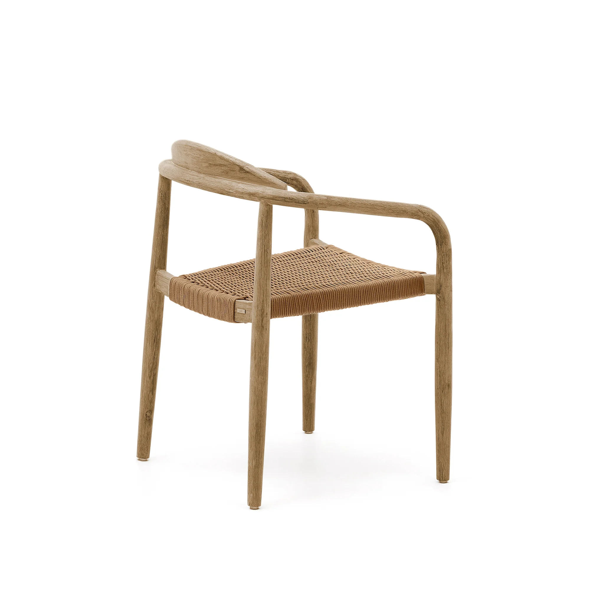 Nina stapelbarer In/Outdoor-Stuhl aus massivem Akazienholz und Seil in Beige FSC 100% - Image 7