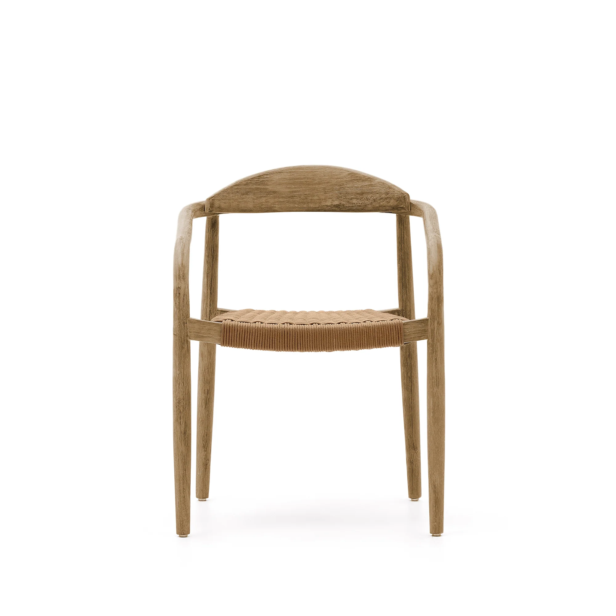 Nina stapelbarer In/Outdoor-Stuhl aus massivem Akazienholz und Seil in Beige FSC 100% - Image 8