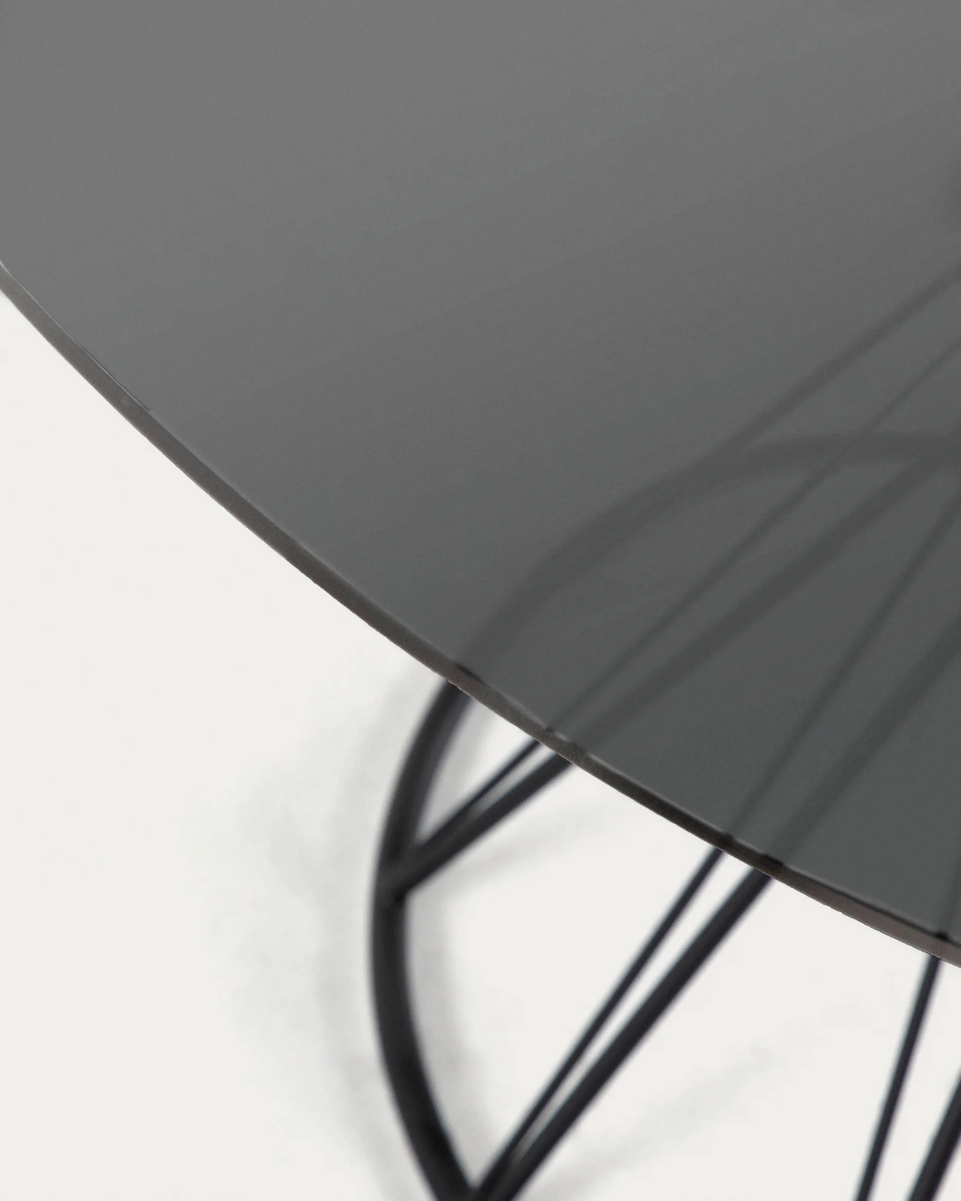 Niut Glas-Tisch Schwarz Ø 120 cm - Image 5