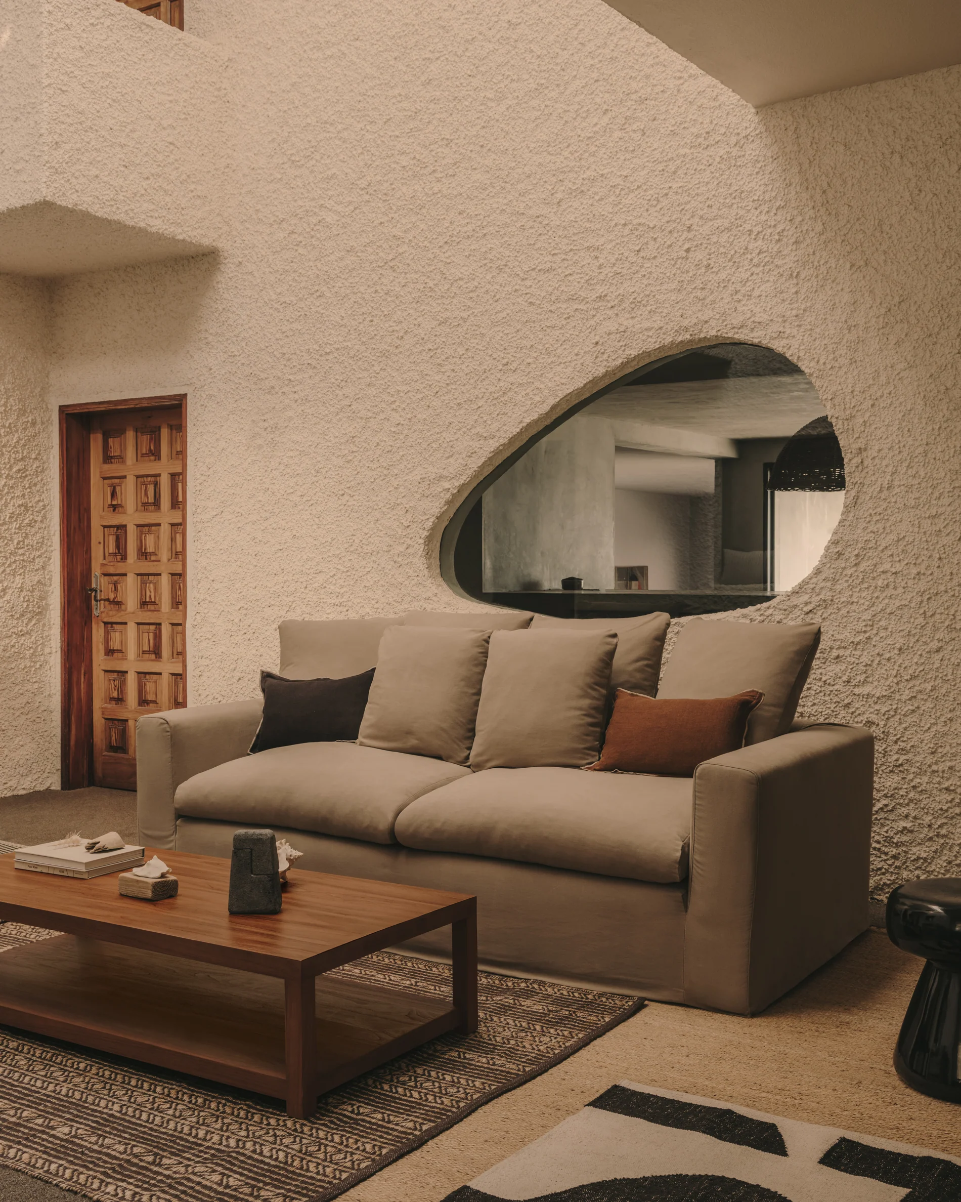 Nora 3 Sitzer Sofa mit abziehbaren Kissenbezügen aus Leinen und Baumwolle naturfarben 240 cm - Image 2