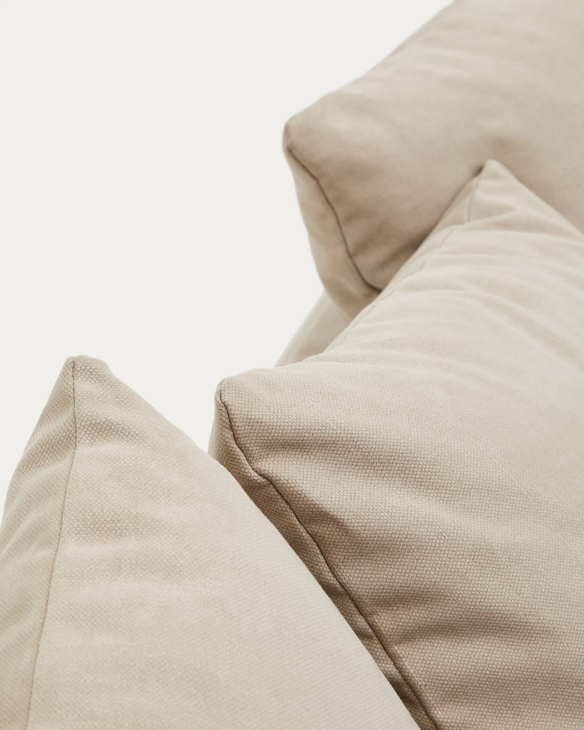 Nora 4 Sitzer Sofa mit abziehbaren Kissenbezügen aus Leinen und Baumwolle taupe 340 cm - Image 10