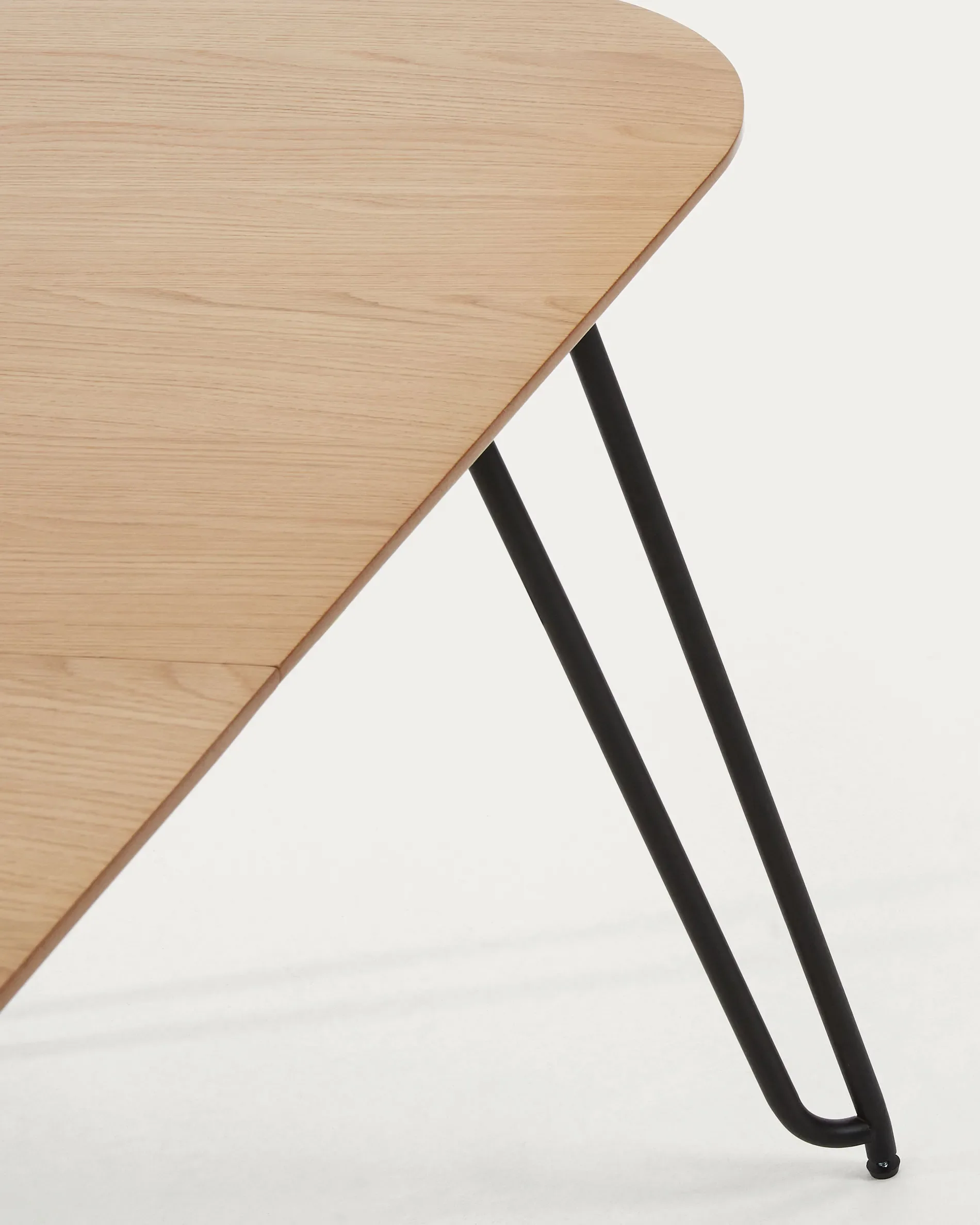 Novac ausziehbarer Tisch 140 (220) x 90 cm mit Eichenfurnier und schwarzen Stahlbeinen - Image 10