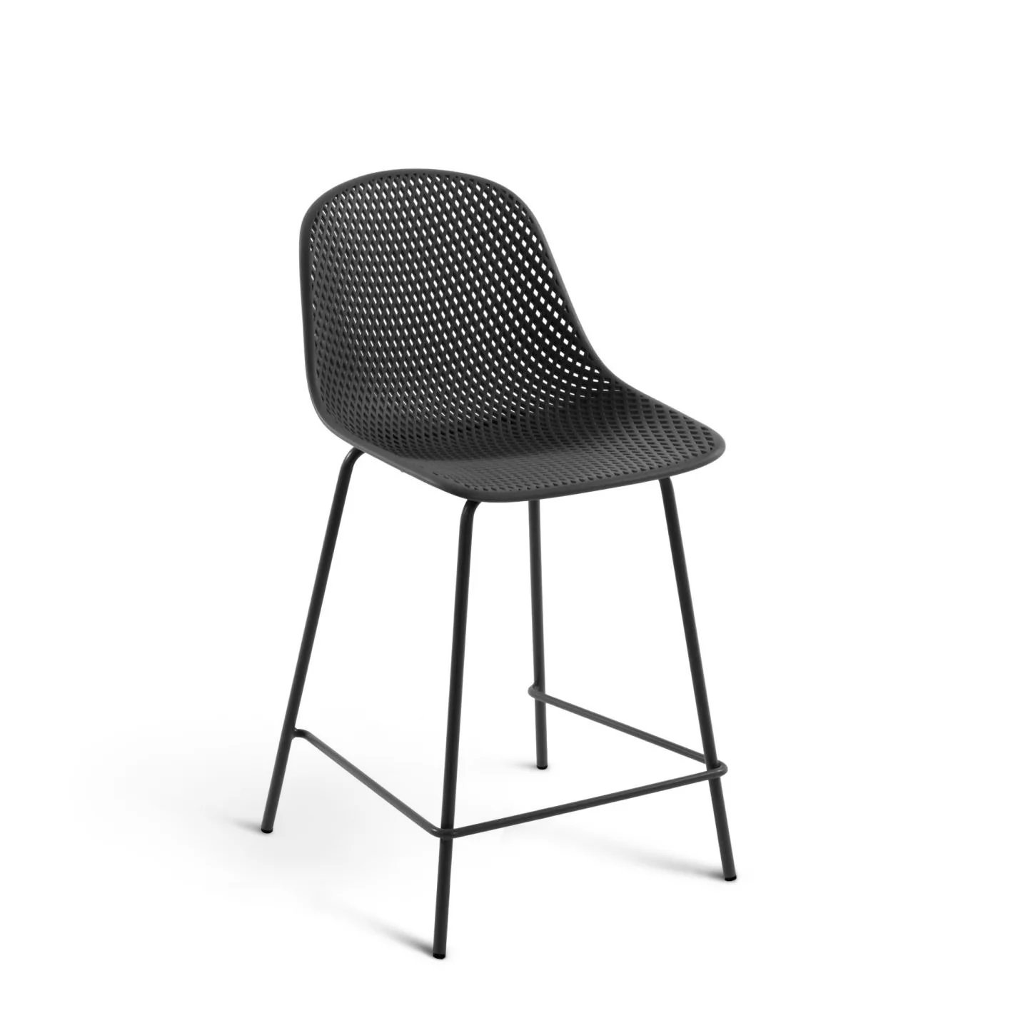 Outdoor Hocker Quinby grau Höhe 65 cm