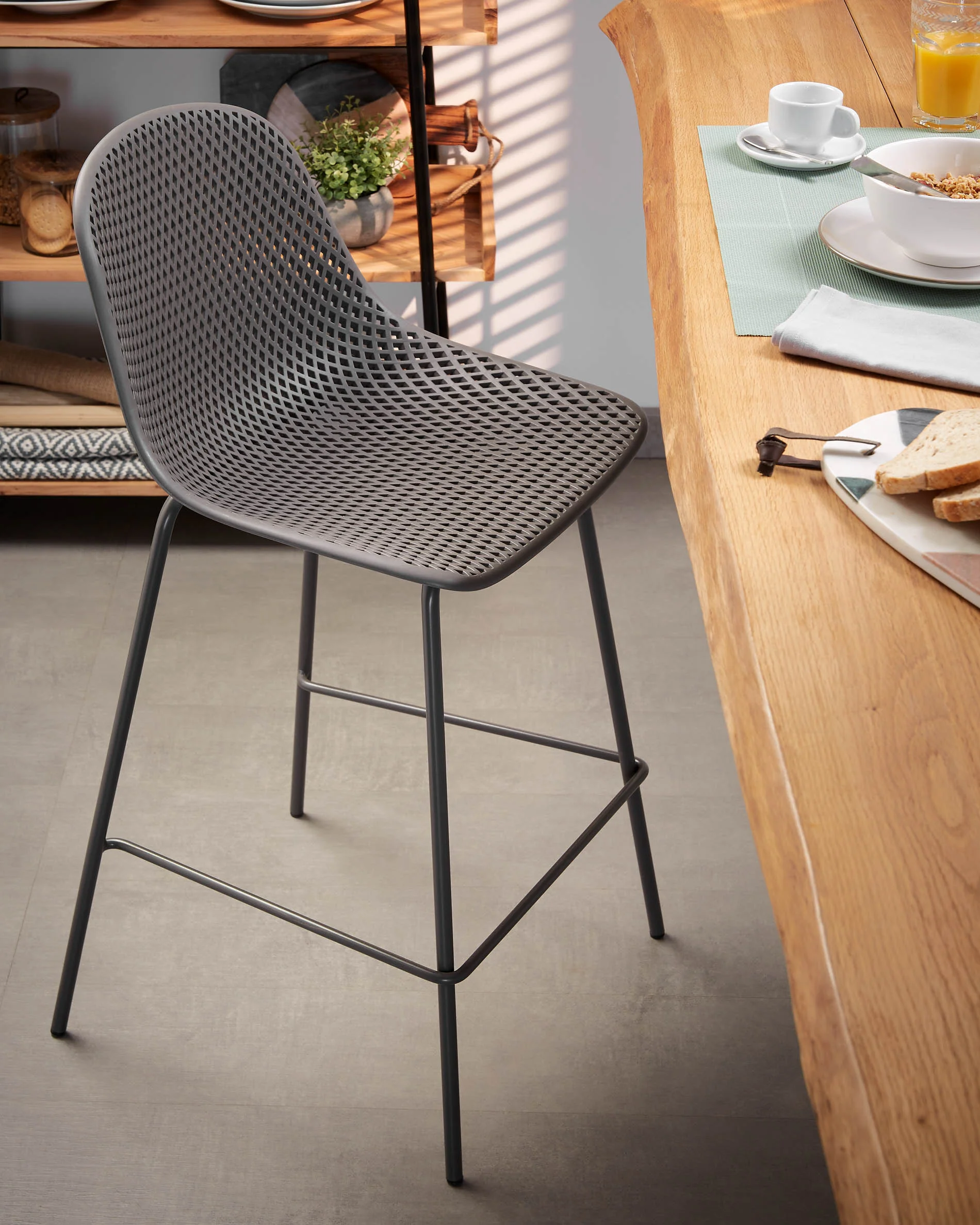 Outdoor Hocker Quinby grau Höhe 65 cm - Image 2