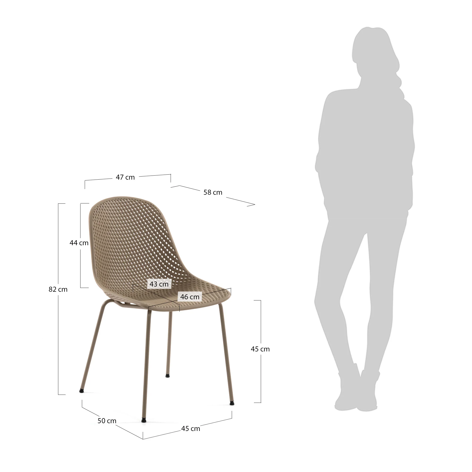 Outdoor Stuhl Quinby beige - Image 4