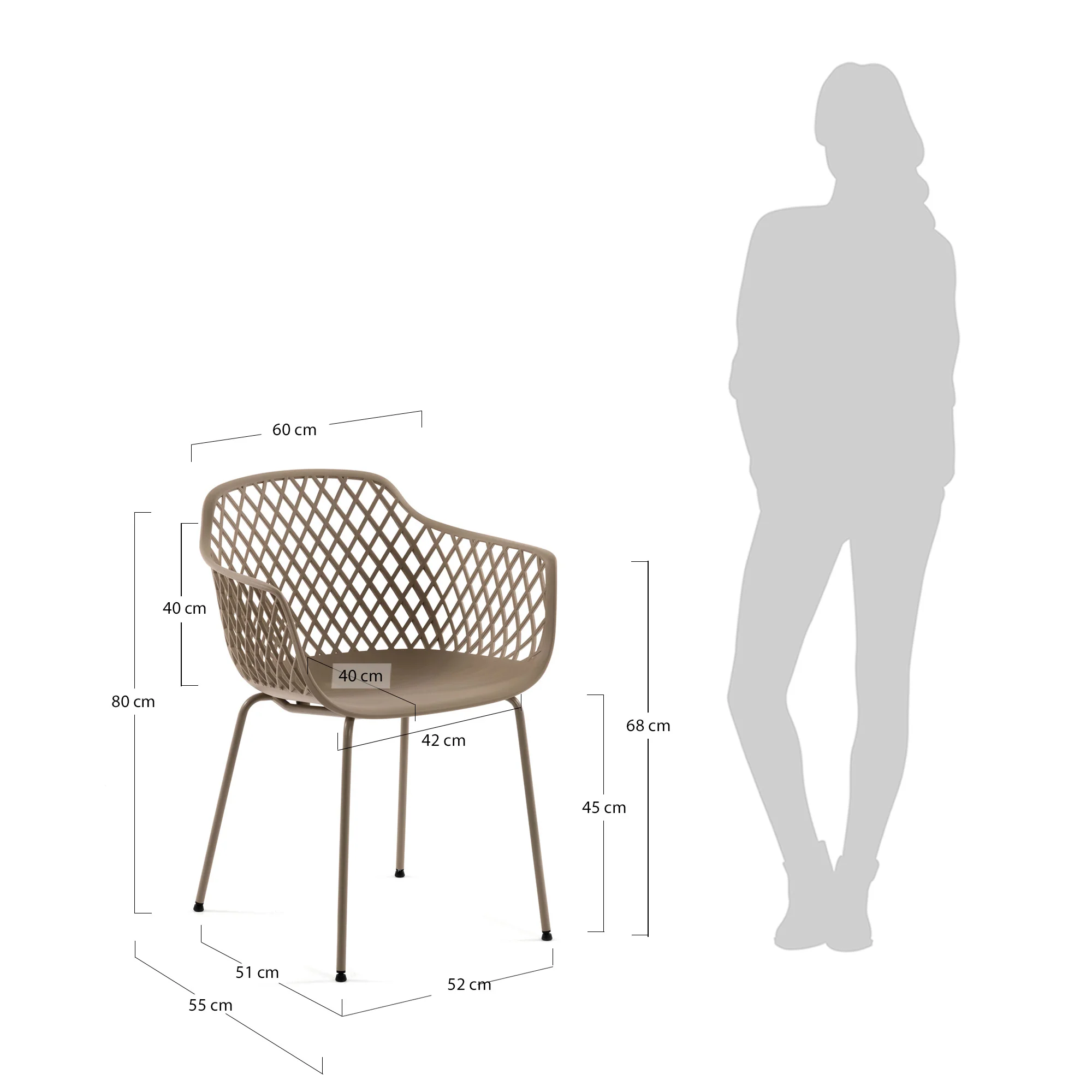 Outdoor Stuhl Quinn beige - Image 3