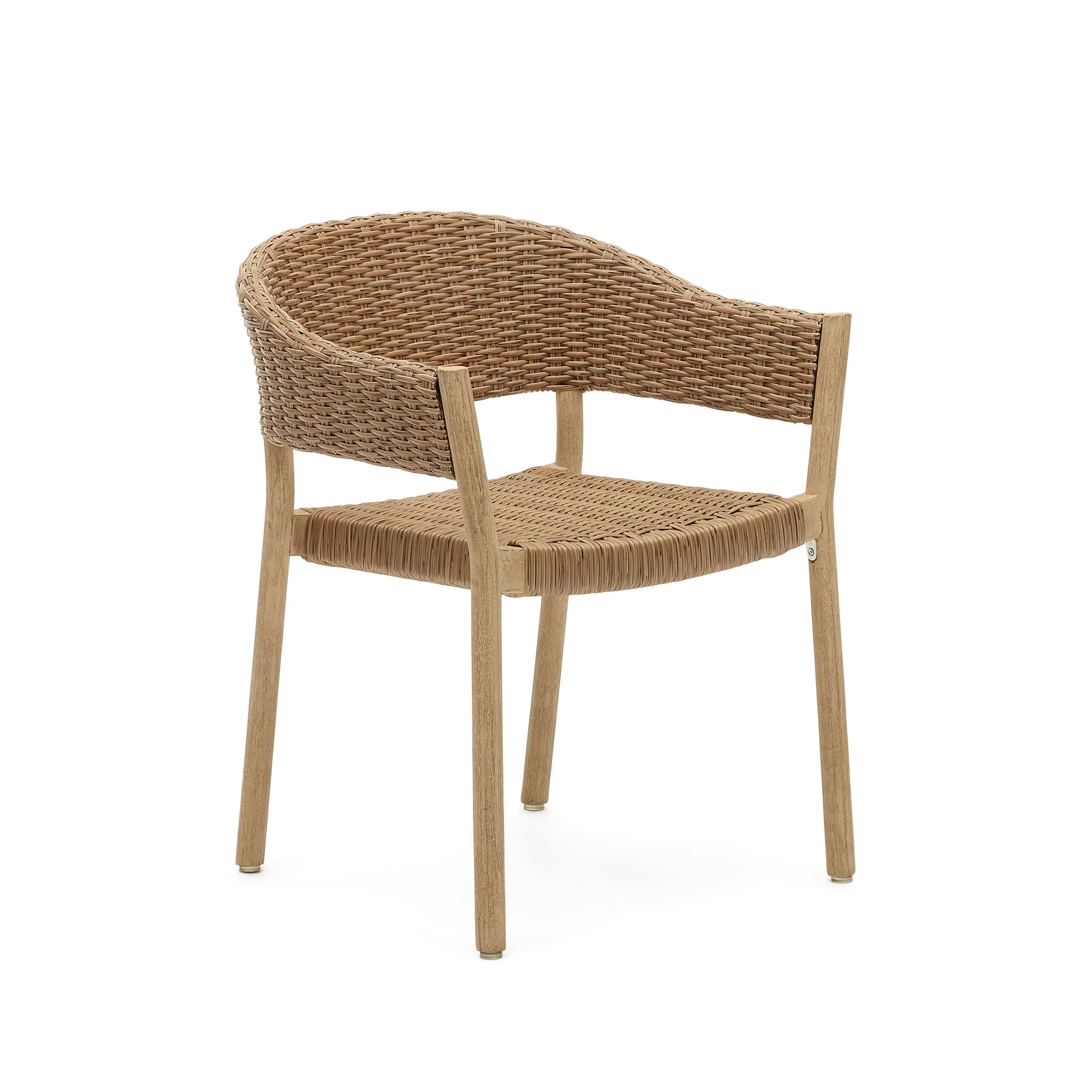Pola stapelbarer Stuhl 100% Outdoor massiver Eukalyptus 100% FSC Kunstrattan natürliches F