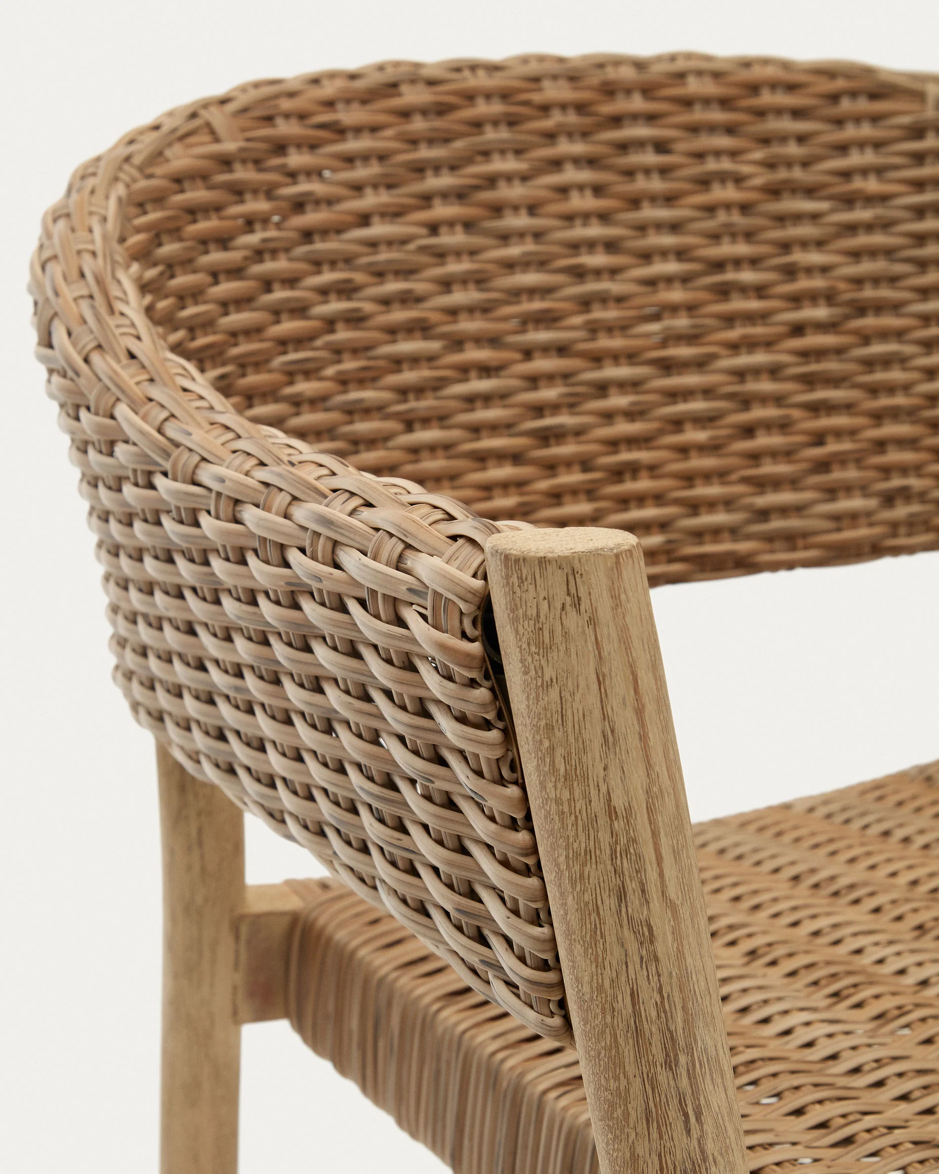 Pola stapelbarer Stuhl 100% Outdoor massiver Eukalyptus 100% FSC Kunstrattan natürliches F - Image 12