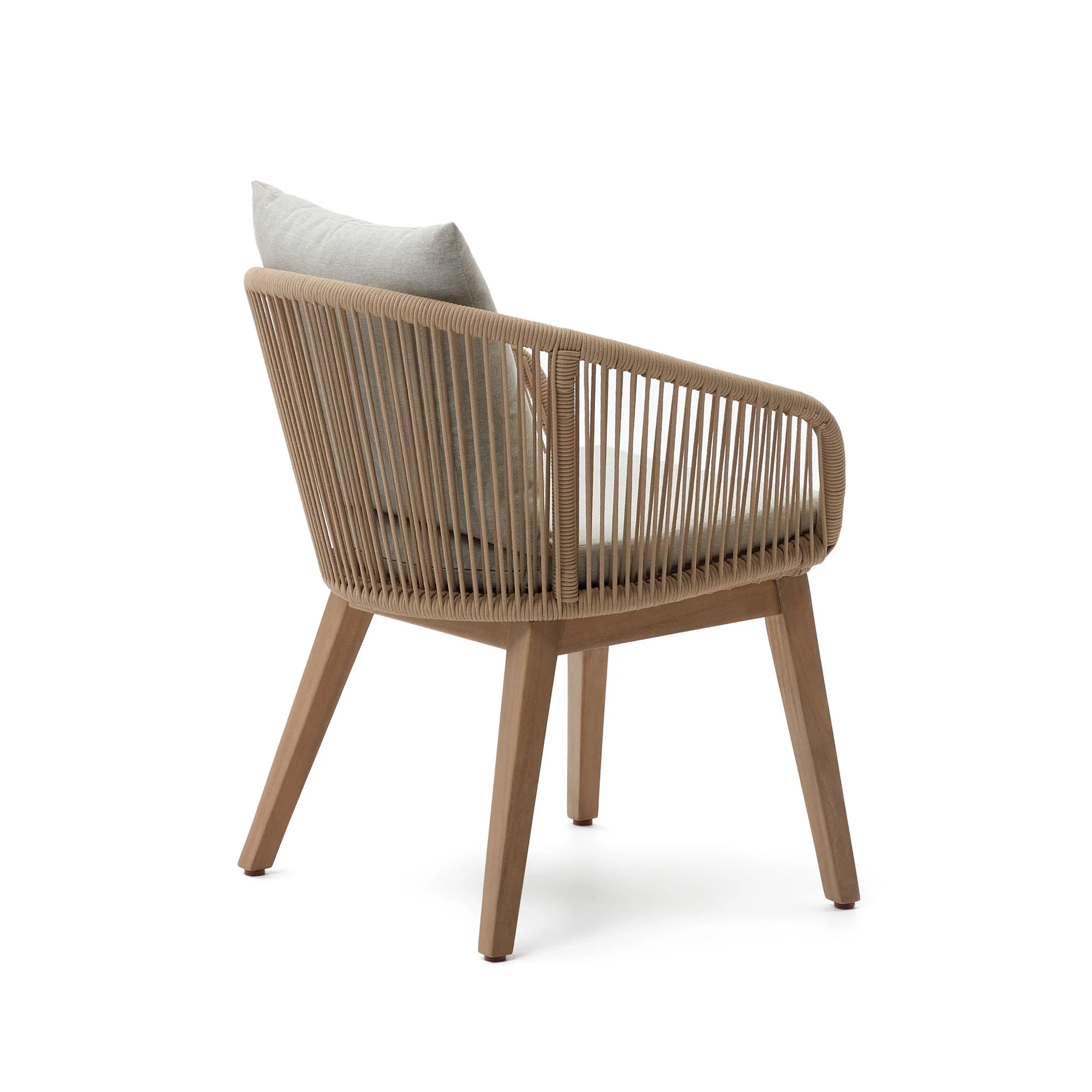 Portalo Stuhl aus Seil in Beige und Beinen massives Akazienholz 100% FSC - Image 5