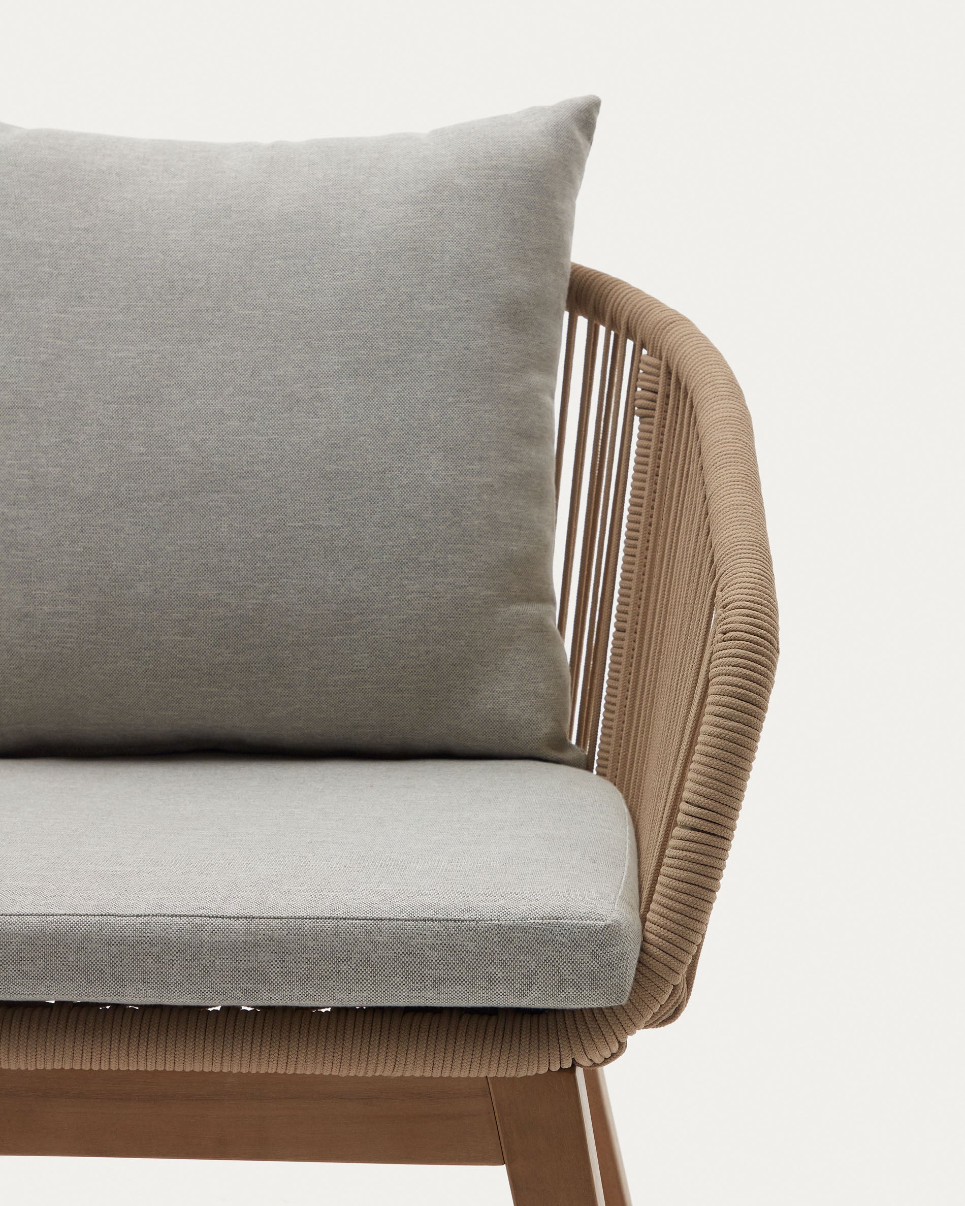 Portalo Stuhl aus Seil in Beige und Beinen massives Akazienholz 100% FSC - Image 8