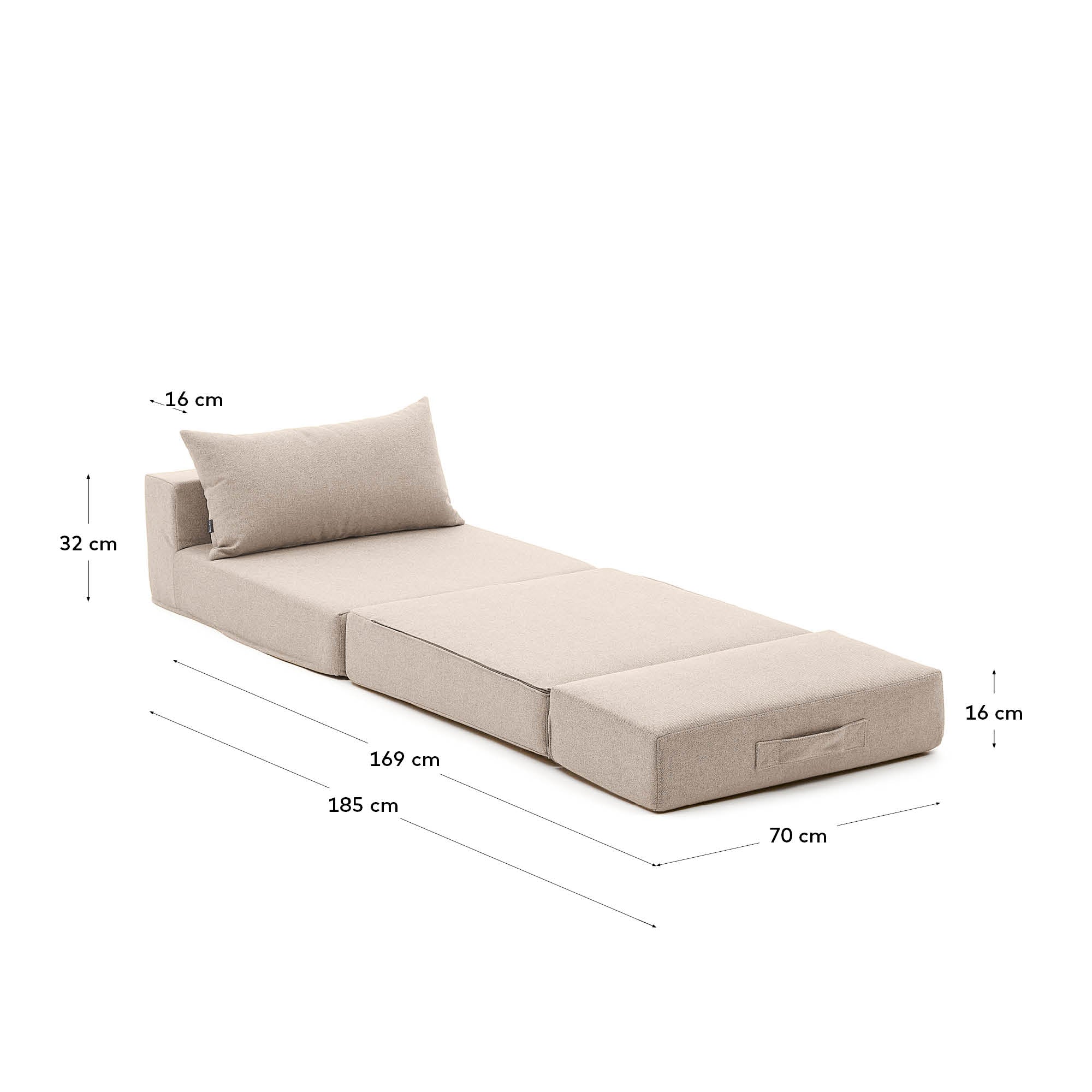 Pouf Schlafsofa Arty beige 70 x 89 (200) cm - Image 9