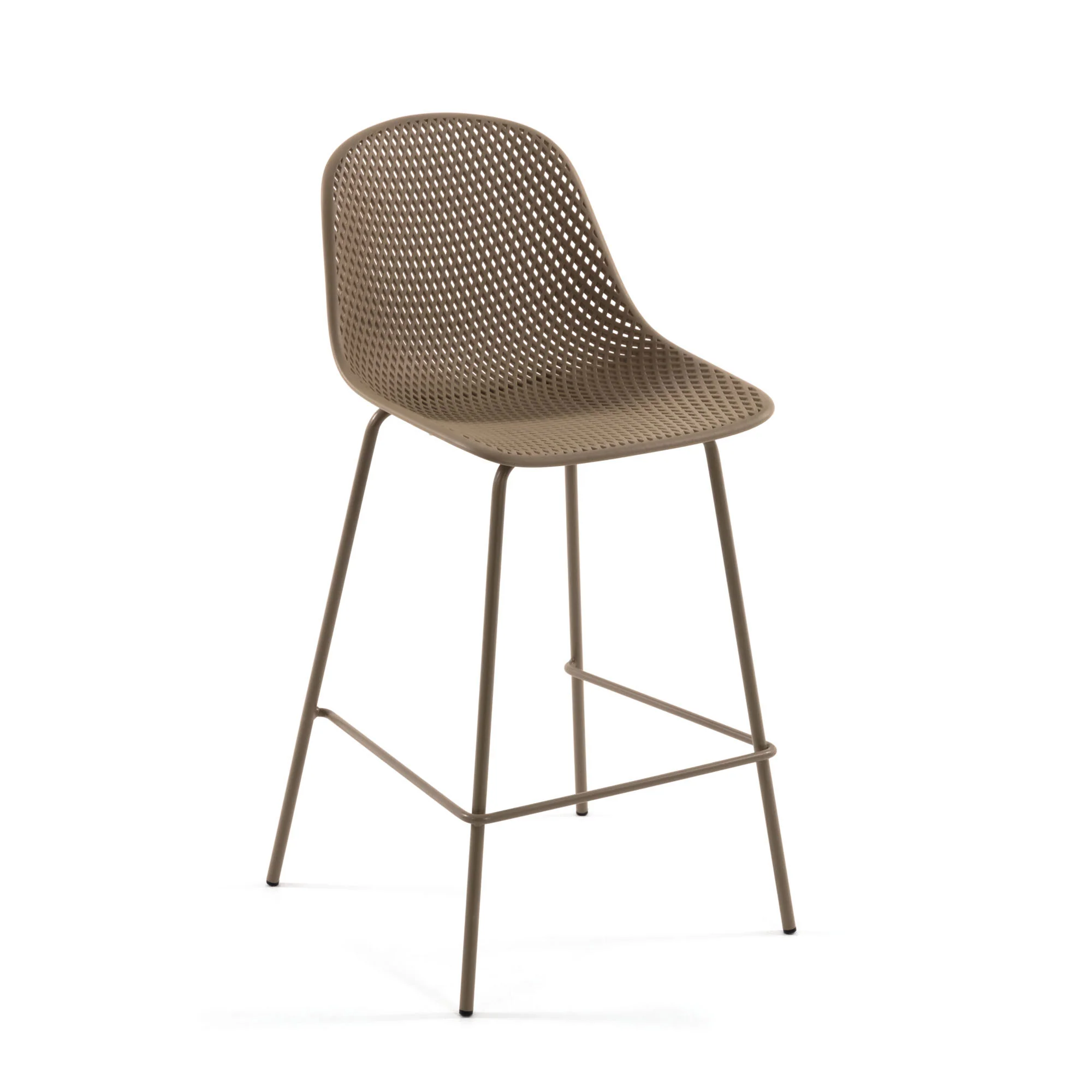 Quinby Barhocker beige Höhe 75 cm