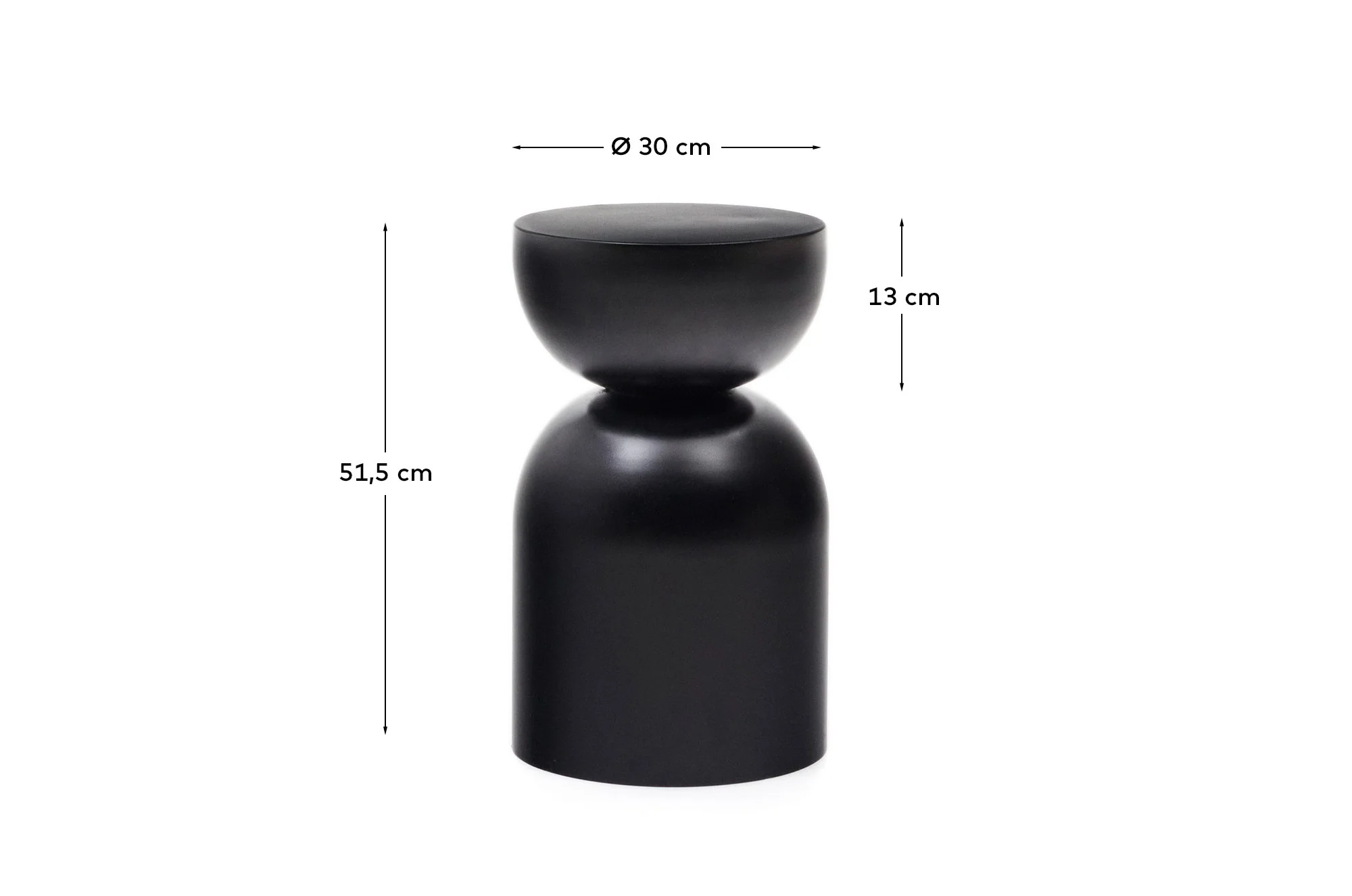 Rachell Beistelltisch aus Metall mit mattschwarzem Finish Ø 30,5 cm - Image 4