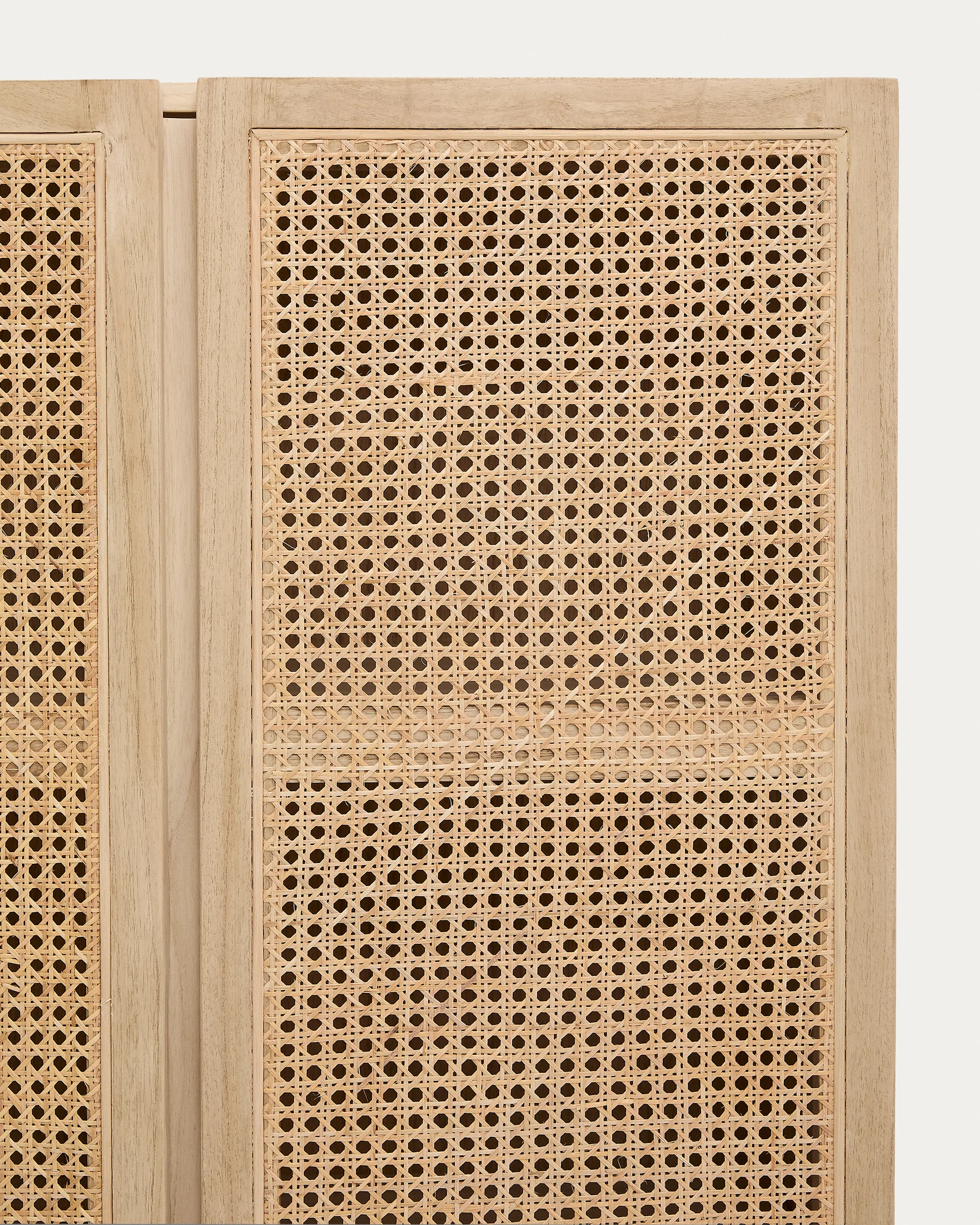 Rexit Schrank aus massivem Holz und Mindi Furnier mit Rattan 90 x 160 cm - Image 8