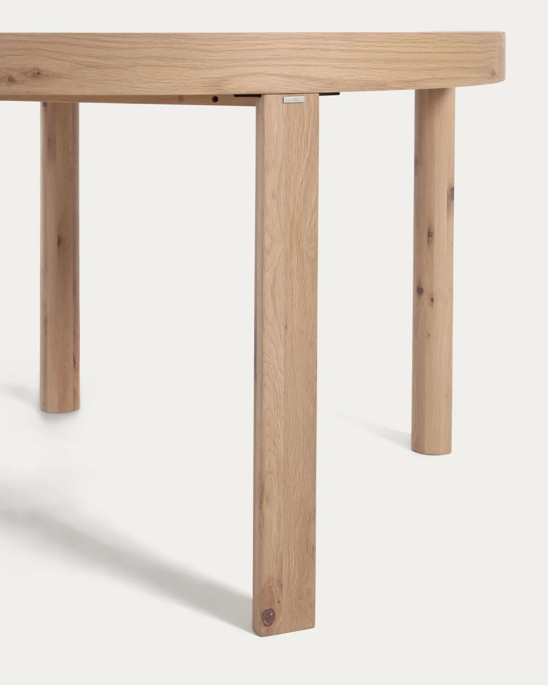 Runder Ausziehtisch aus Eichenfurnier und Beine in Massivholz Ø120(170) x 120 cm - Image 10