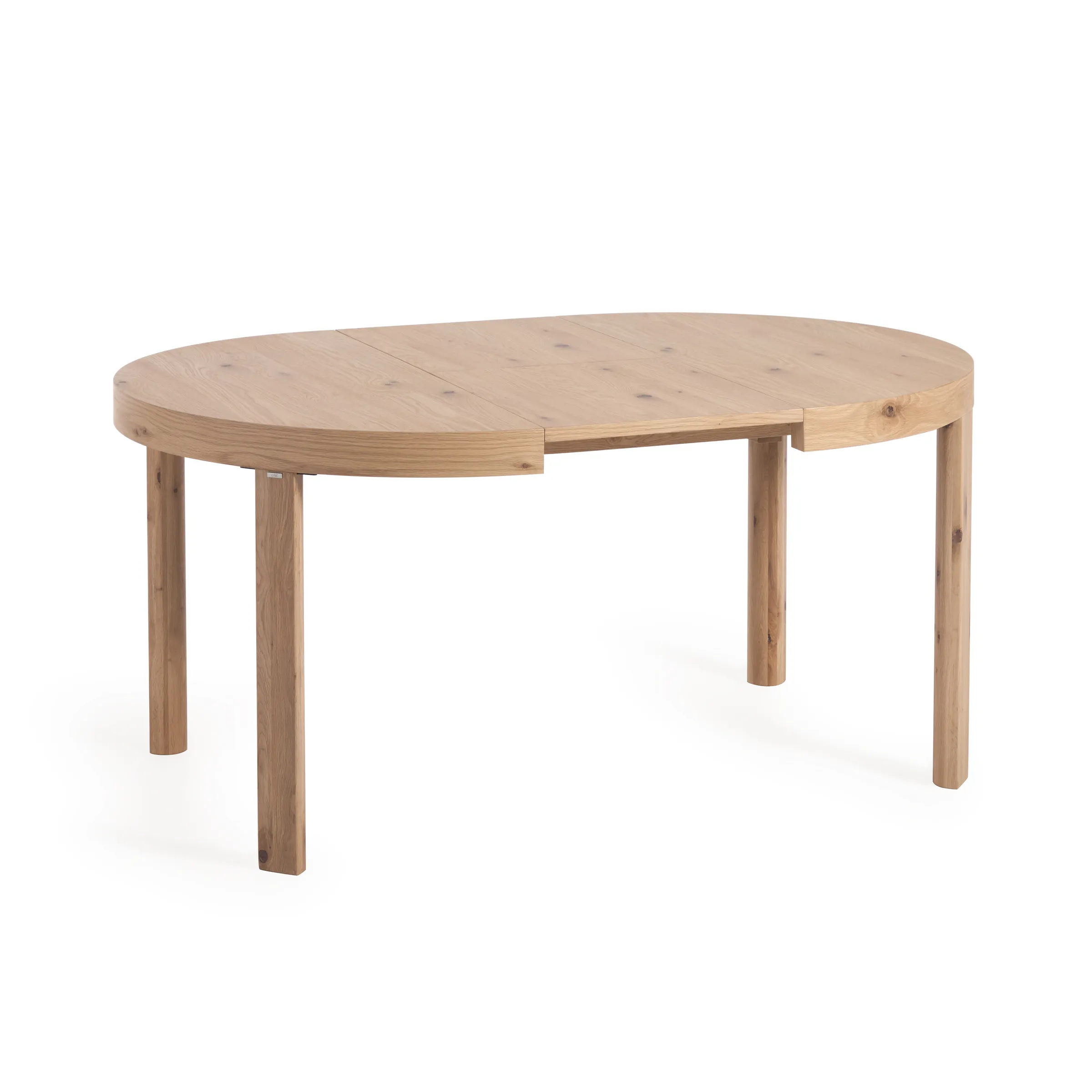 Runder Ausziehtisch aus Eichenfurnier und Beine in Massivholz Ø120(170) x 120 cm - Image 6