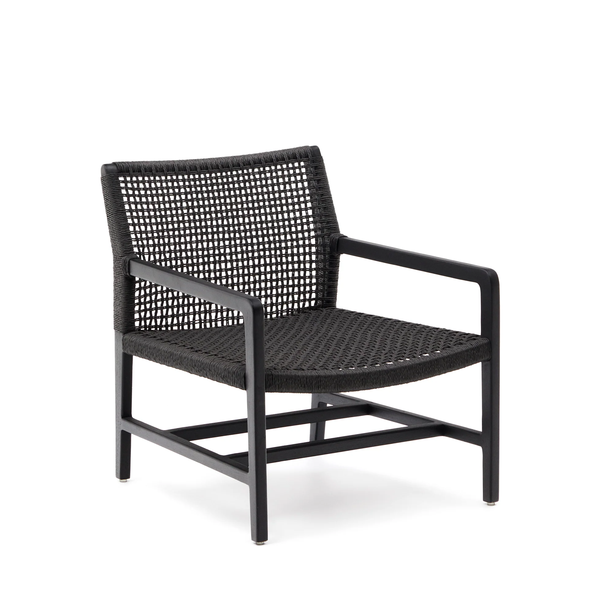 Sabolla Sessel aus massivem Teakholz mit schwarzem Finish