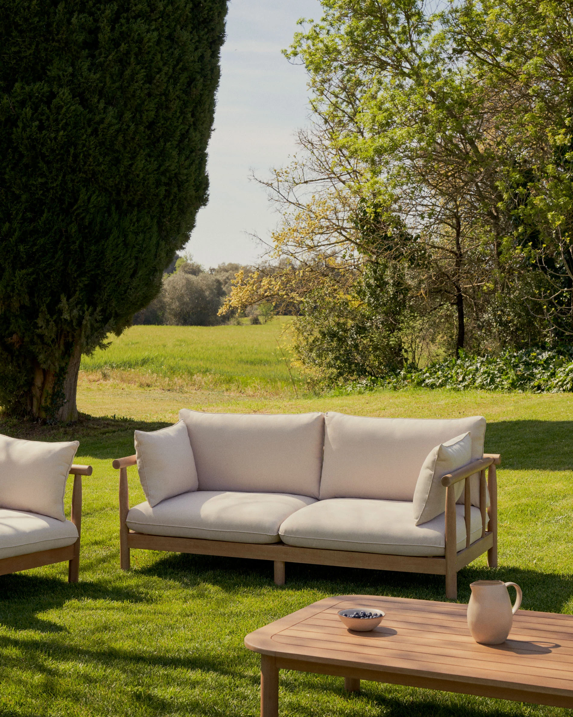 Sacova 2-Sitzer-Sofa aus massivem Eukalyptusholz 195 cm 100% FSC - Image 4