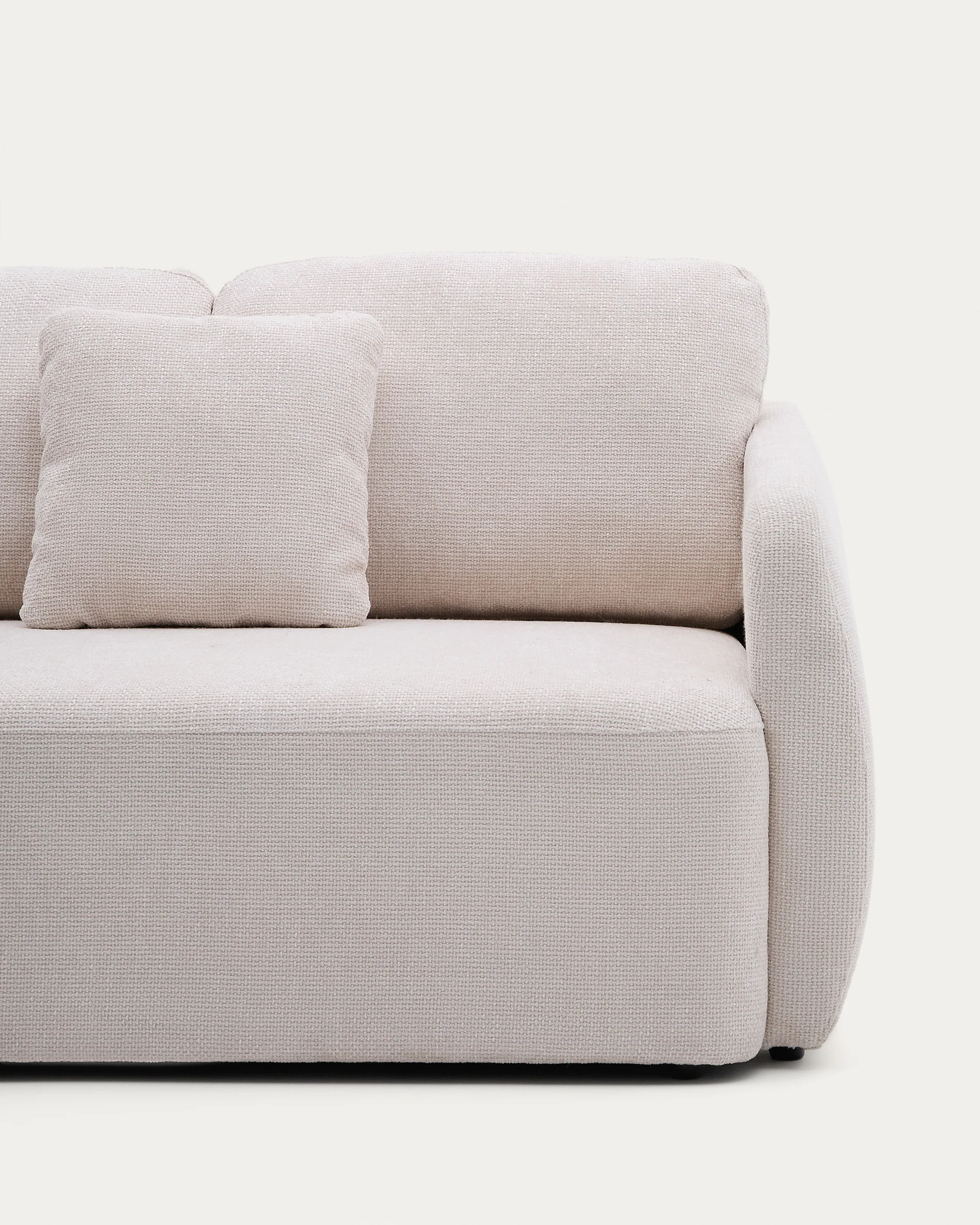 Schlafsofa Laira 3-Sitzer in Chenille mit Chaiselongue links ecru 246 cm FSC Mix Credit - Image 12