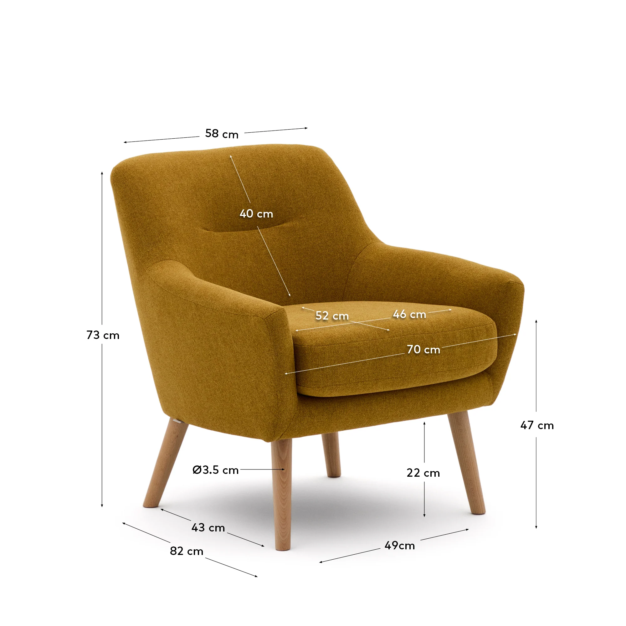 Sessel Candela Farbe Senf - Image 12