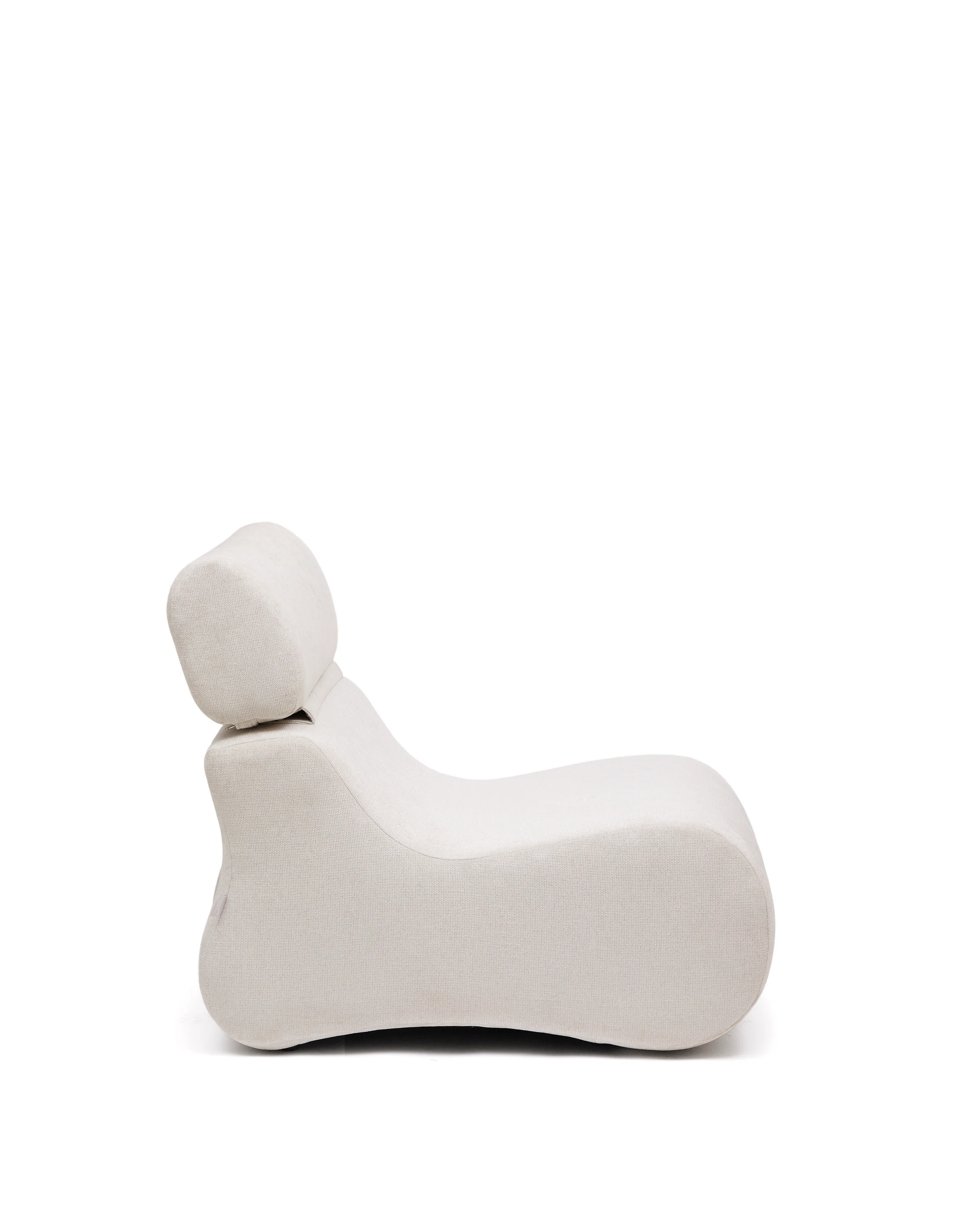 Sessel Club aus perlmuttfarbener Chenille - Image 4