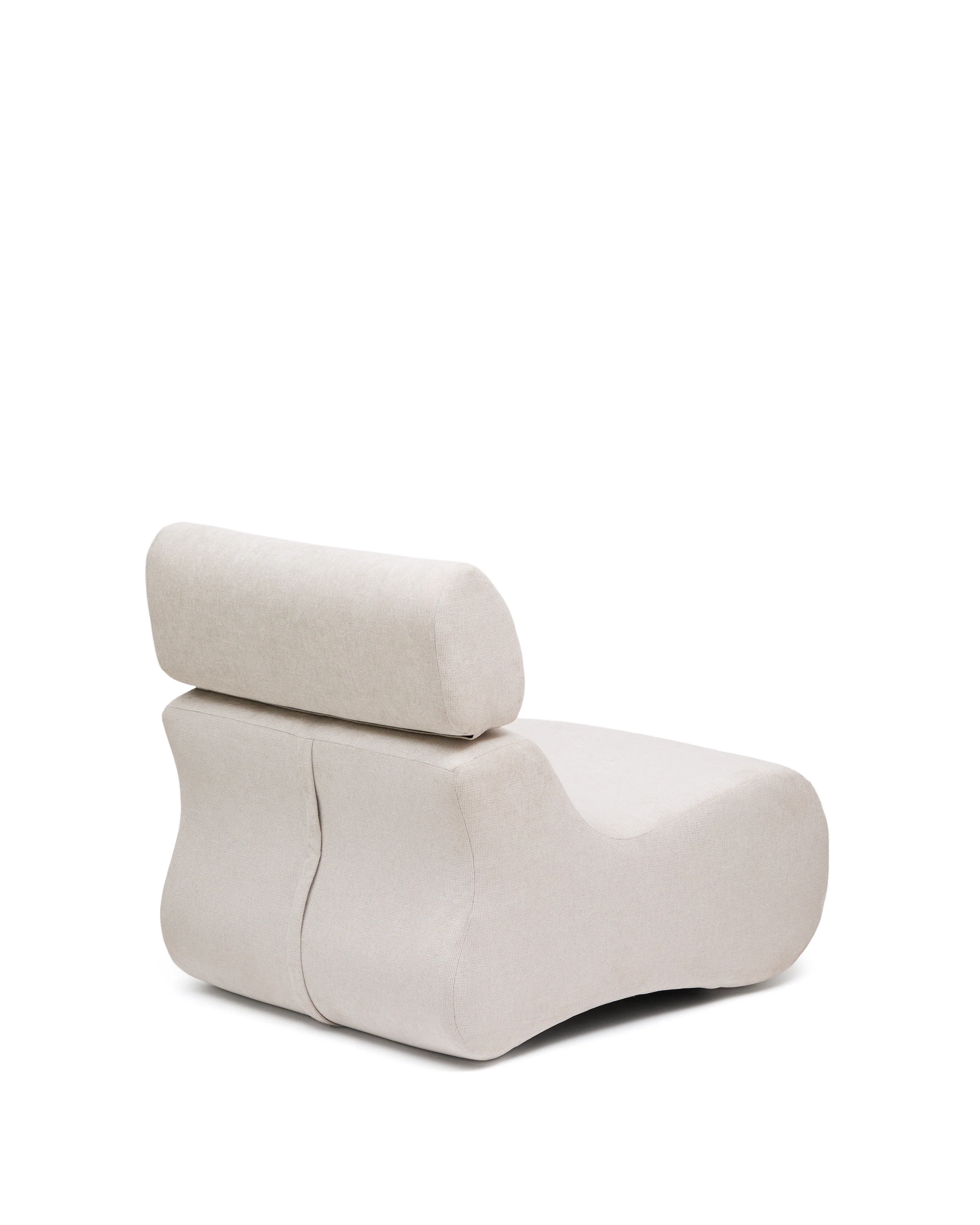 Sessel Club aus perlmuttfarbener Chenille - Image 5
