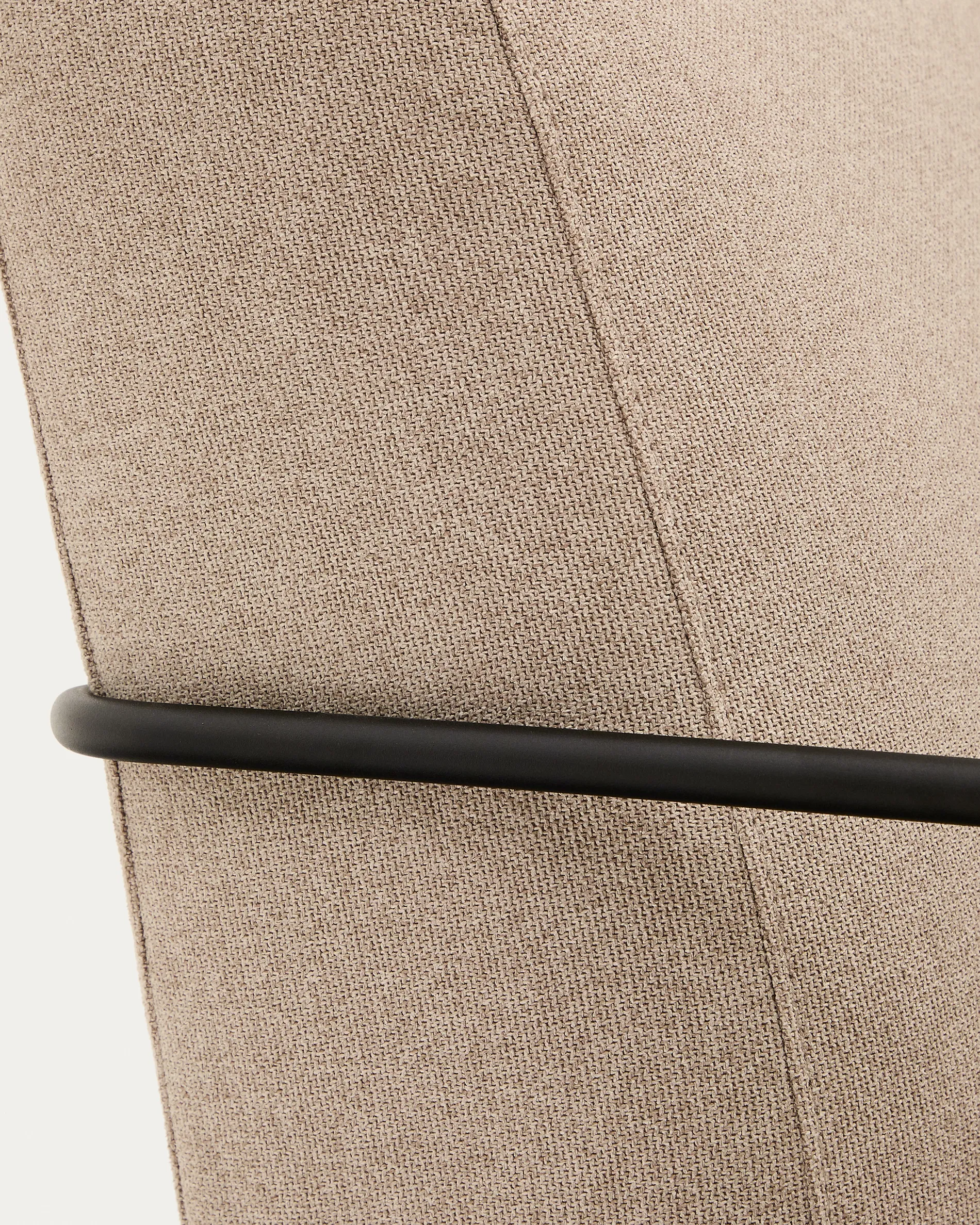 Sessel Gamer in Beige und Metall mit mattschwarzer Lackierung - Image 9