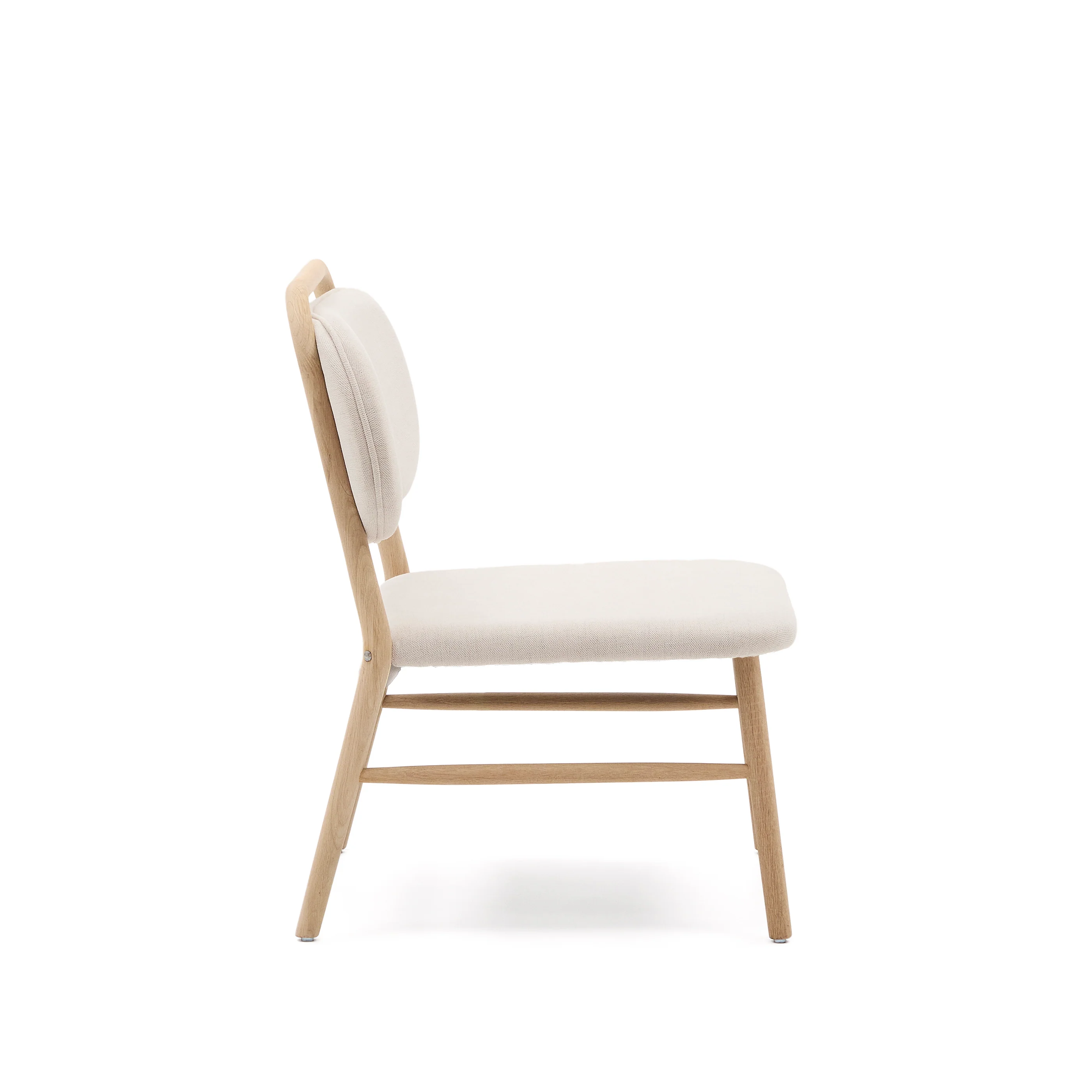Sessel Helda aus beigefarbenem Chenille und massivem Eichenholz FSC Mix Credit - Image 2