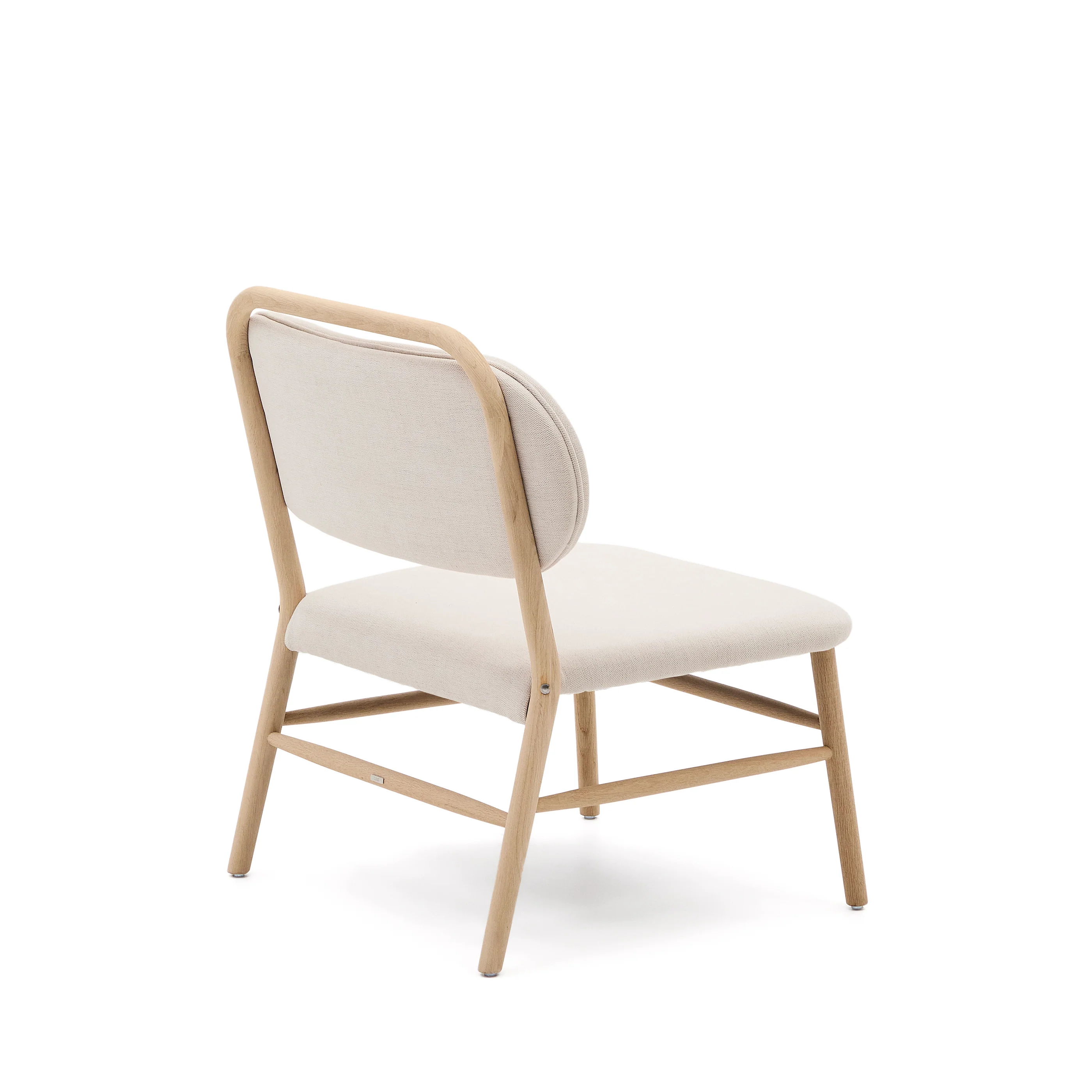 Sessel Helda aus beigefarbenem Chenille und massivem Eichenholz FSC Mix Credit - Image 3