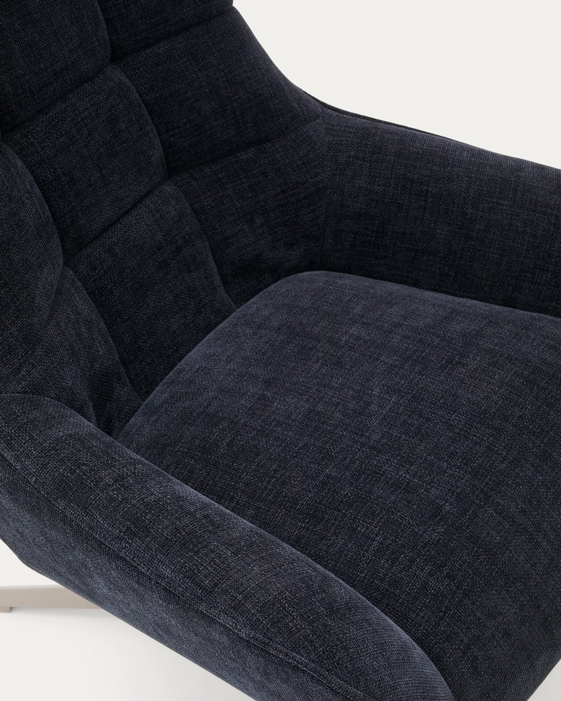 Sessel Teryl aus blauer Chenille und Metall mit grauer Oberfläche FSC 100% - Image 6