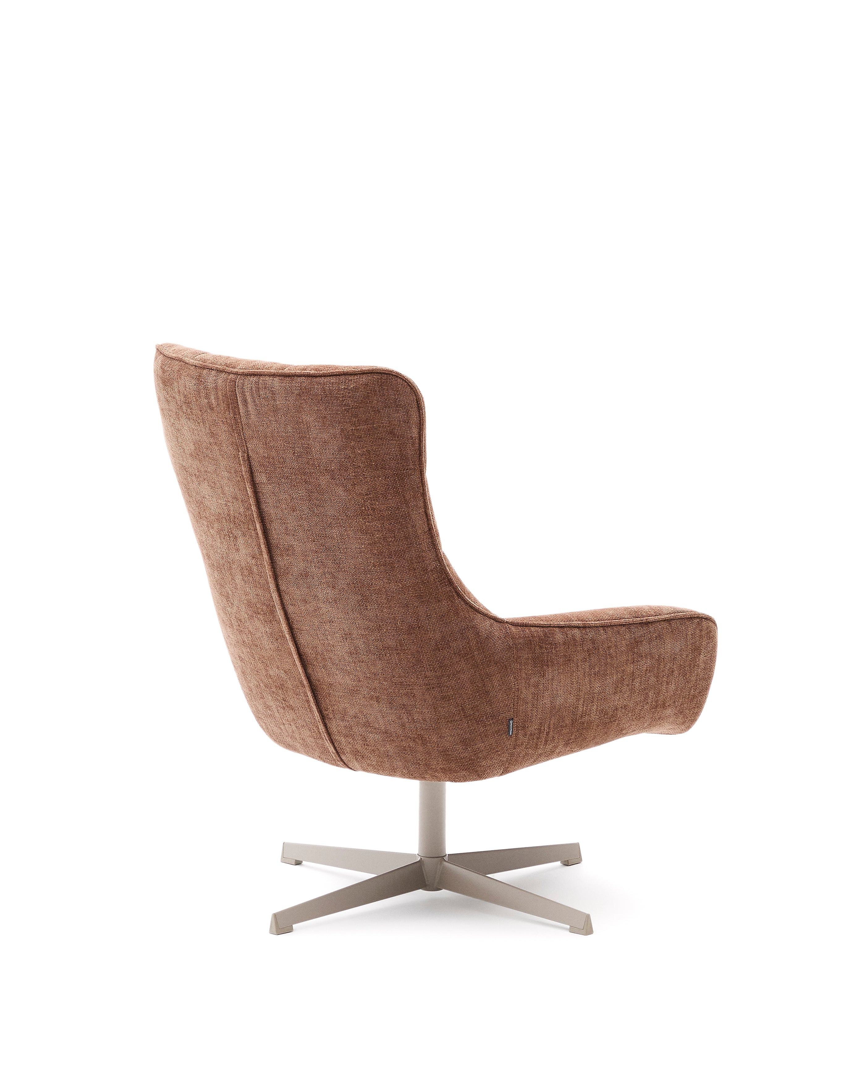Sessel Teryl aus hellbrauner Chenille und Metall mit grauer Oberfläche FSC 100% - Image 3