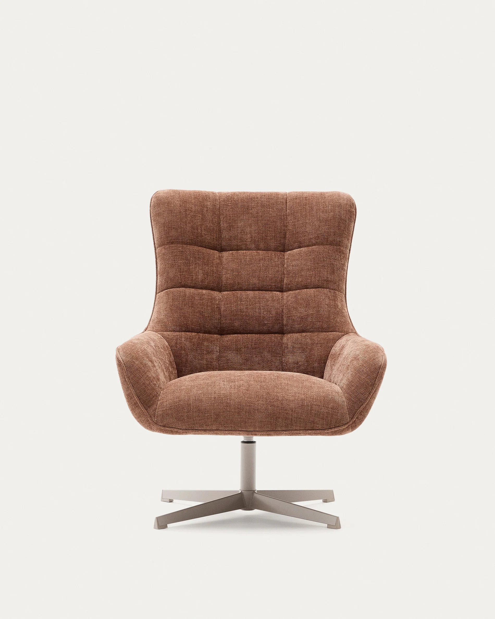 Sessel Teryl aus hellbrauner Chenille und Metall mit grauer Oberfläche FSC 100% - Image 5