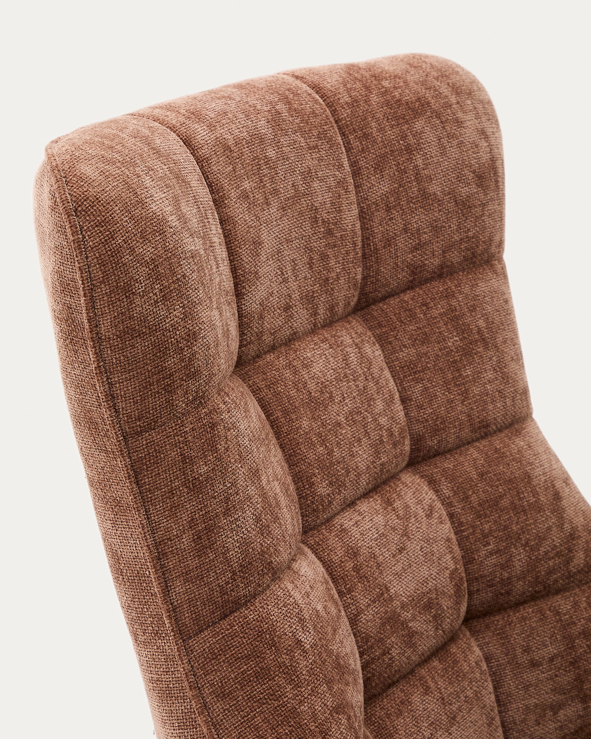 Sessel Teryl aus hellbrauner Chenille und Metall mit grauer Oberfläche FSC 100% - Image 8