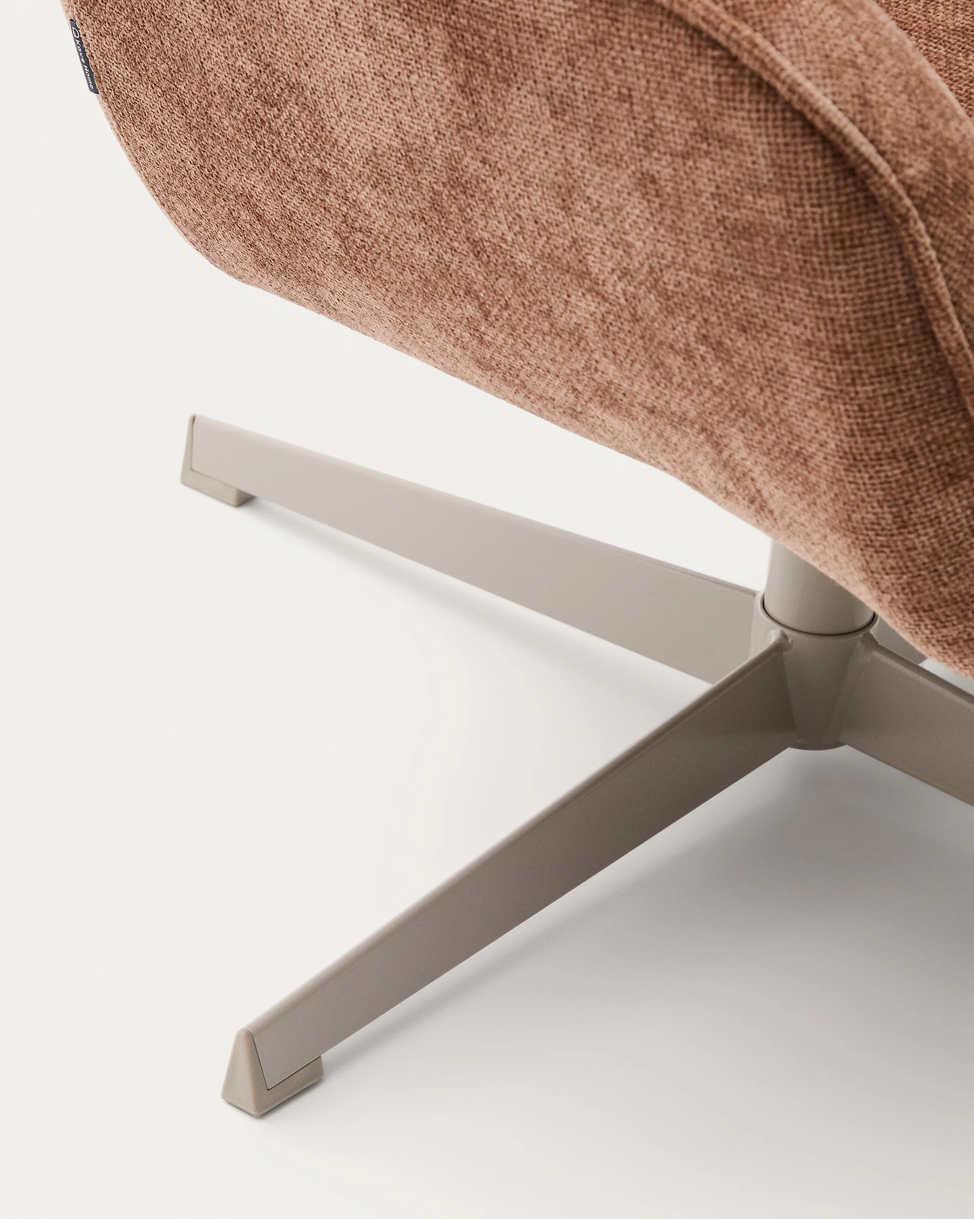 Sessel Teryl aus hellbrauner Chenille und Metall mit grauer Oberfläche FSC 100% - Image 9