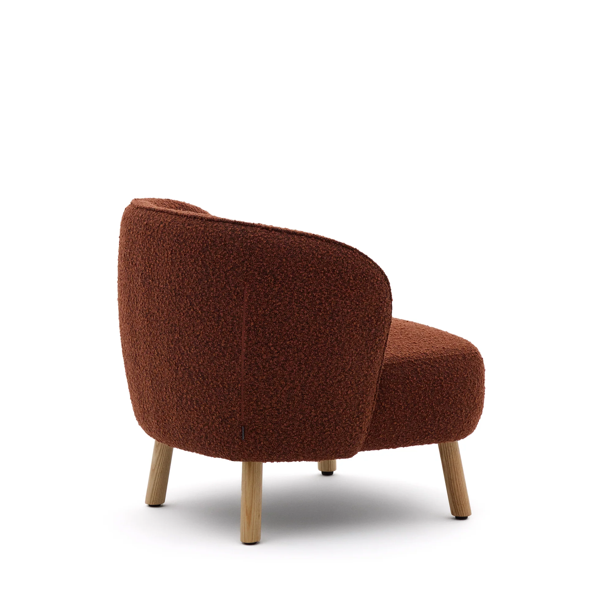 Sessel Ulit aus terrakottafarbenem Schaffell und Beinen aus massivem Buchenholz mit natürlichem Finish - Image 6