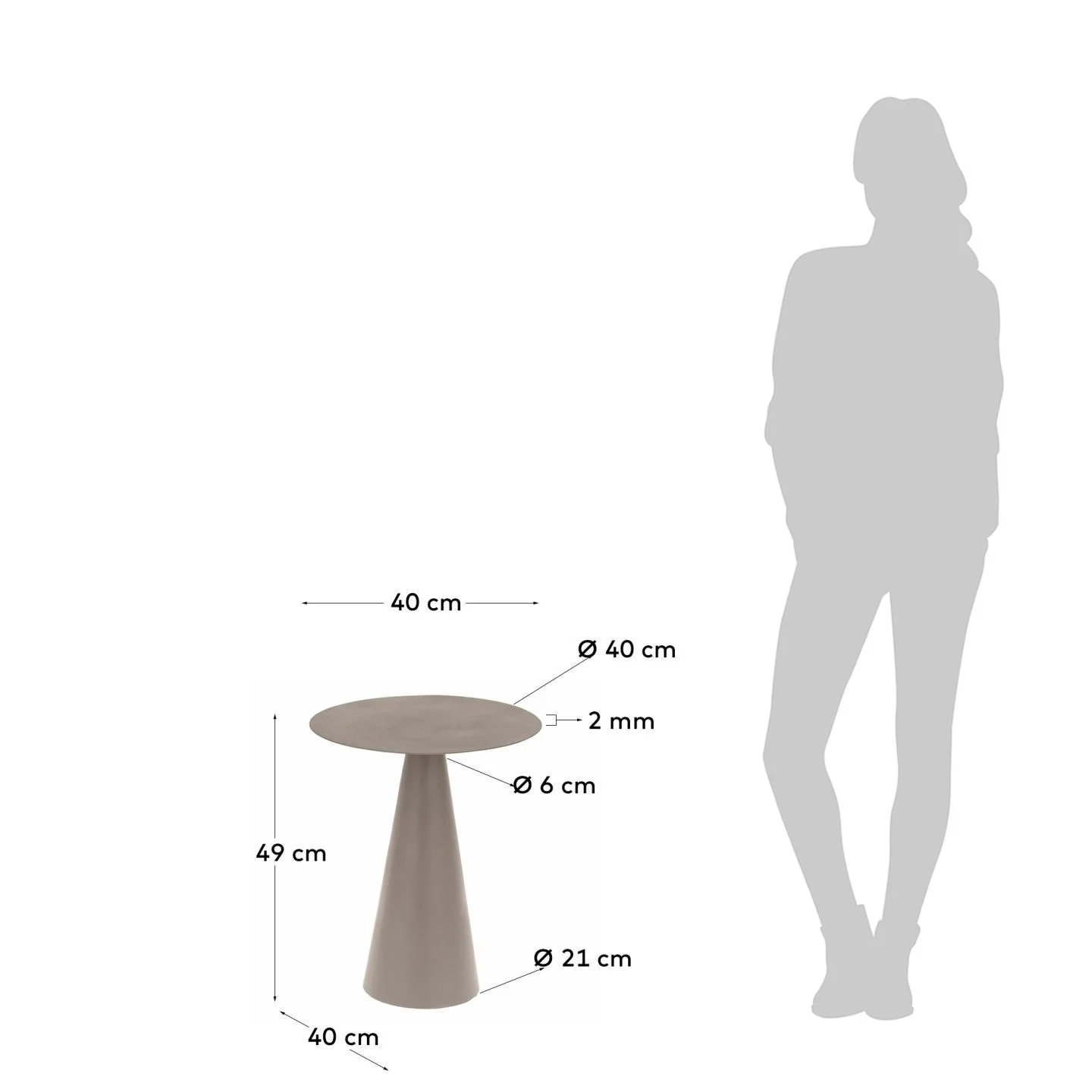 Shirel Beistelltisch Ø 40 cm grün - Image 7