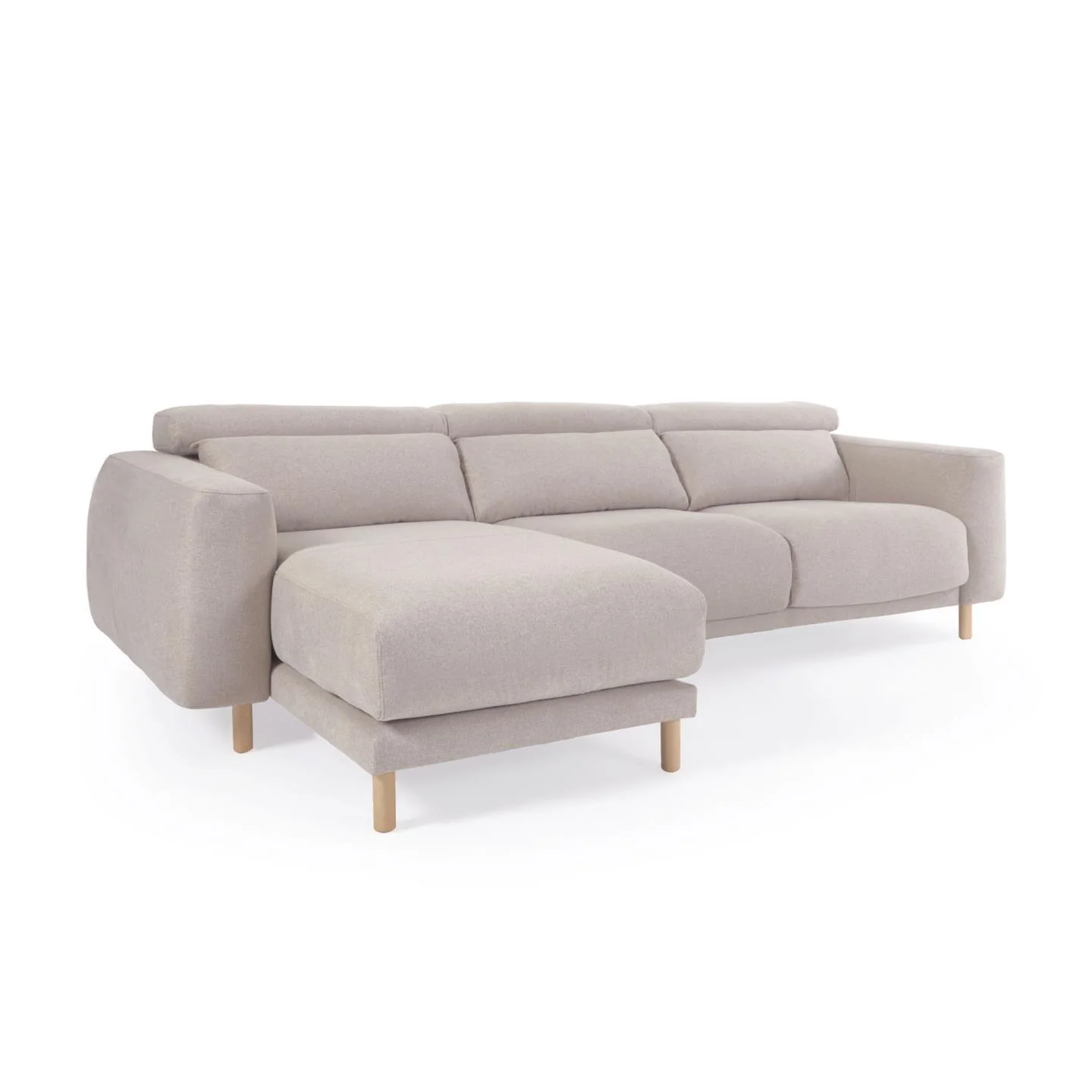 Singa 3-Sitzer Sofa mit Chaiselongue links beige 296 cm - Image 5