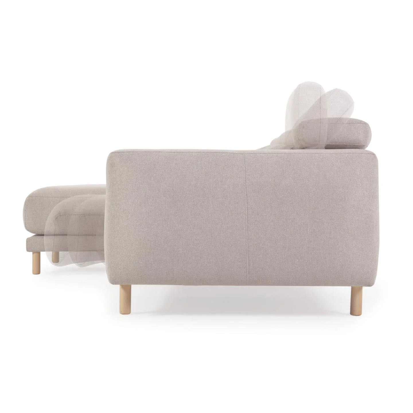 Singa 3-Sitzer Sofa mit Chaiselongue links beige 296 cm - Image 8