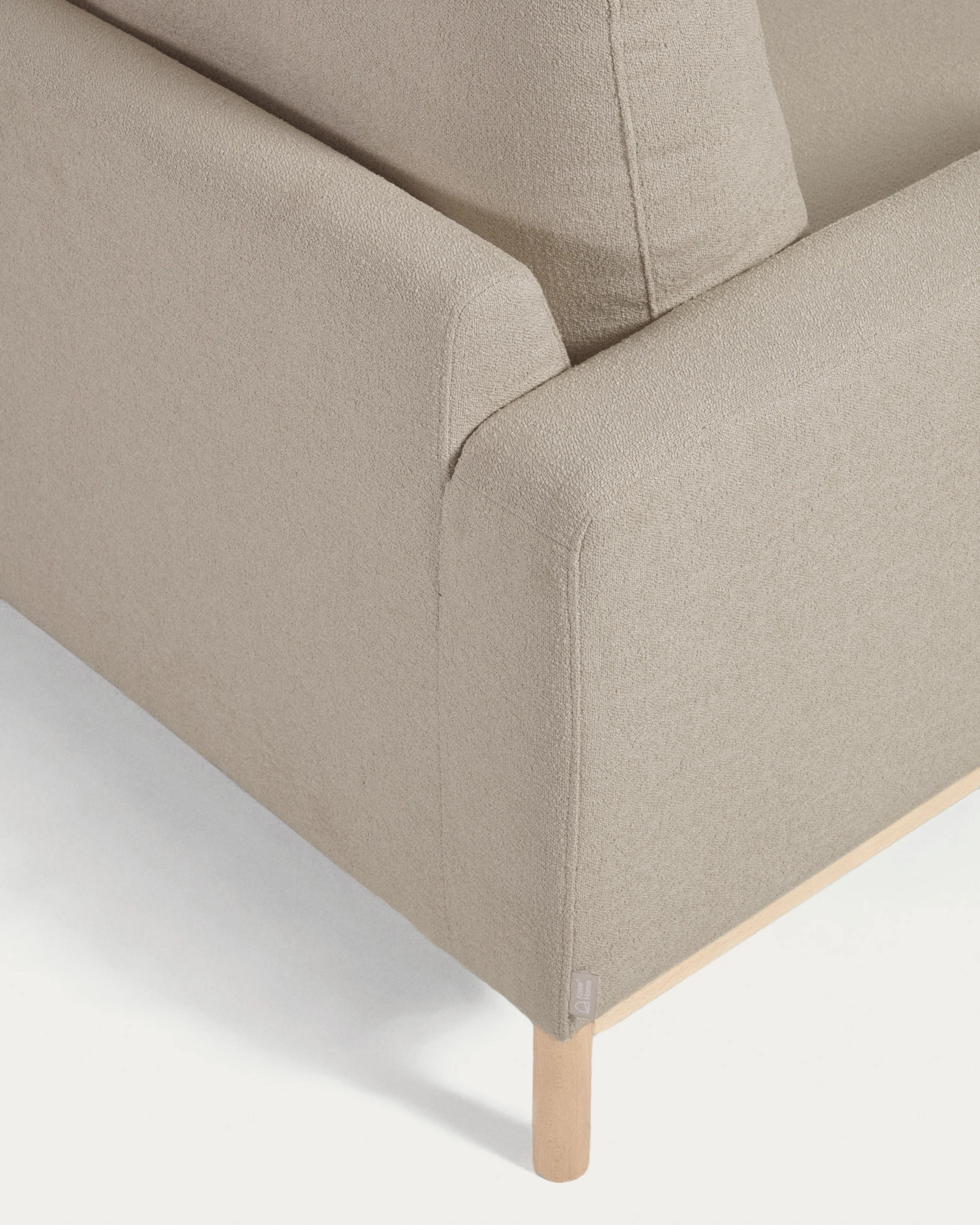 Sofa Mihaela für 3 Sitzer mit Bouclé-Bezug in Grau 203 cm - Image 9