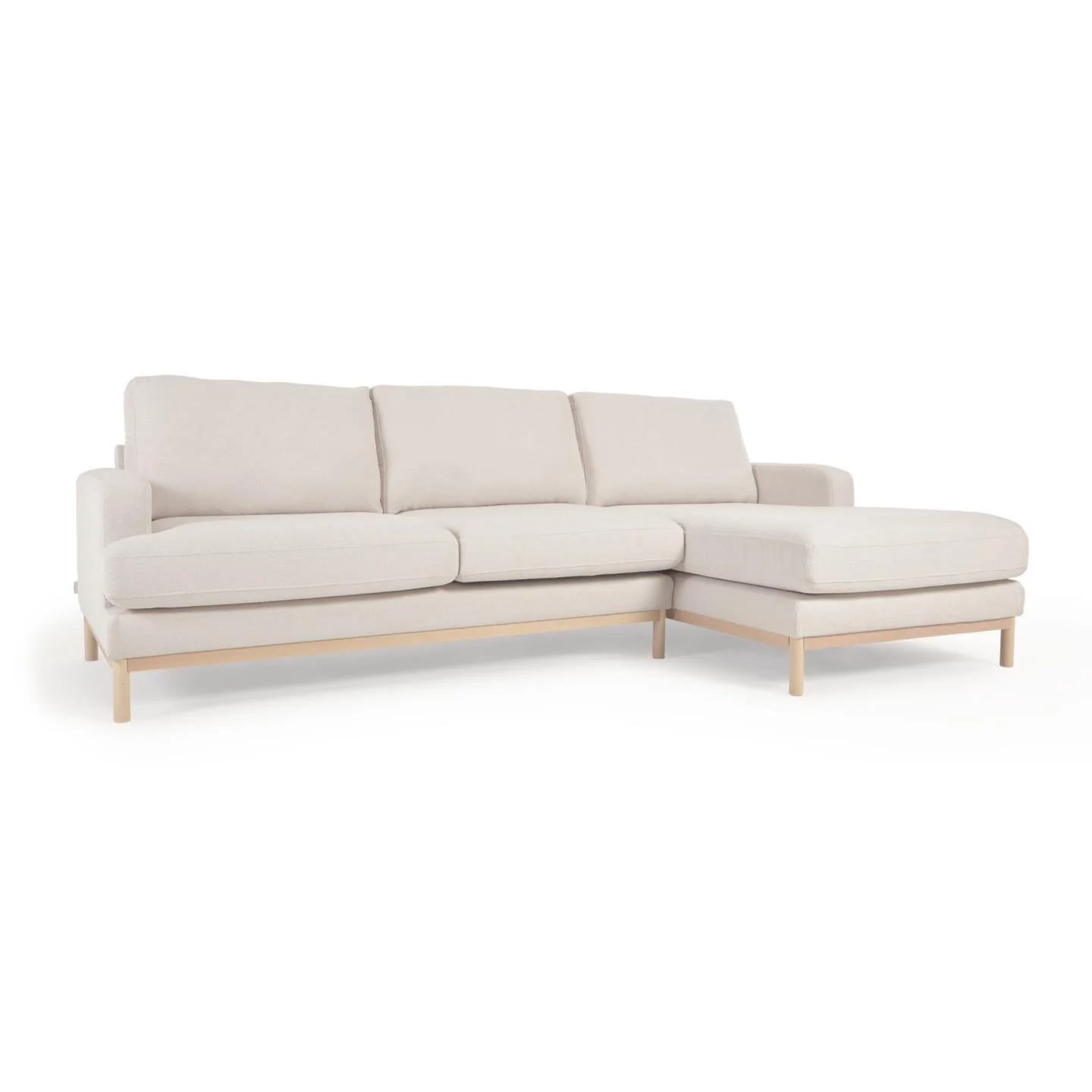 Sofa Mihaela für 3 Sitzer mit Chaiselongue rechts mit Bouclé-Bezug in Weiß 264 cm - Image 6