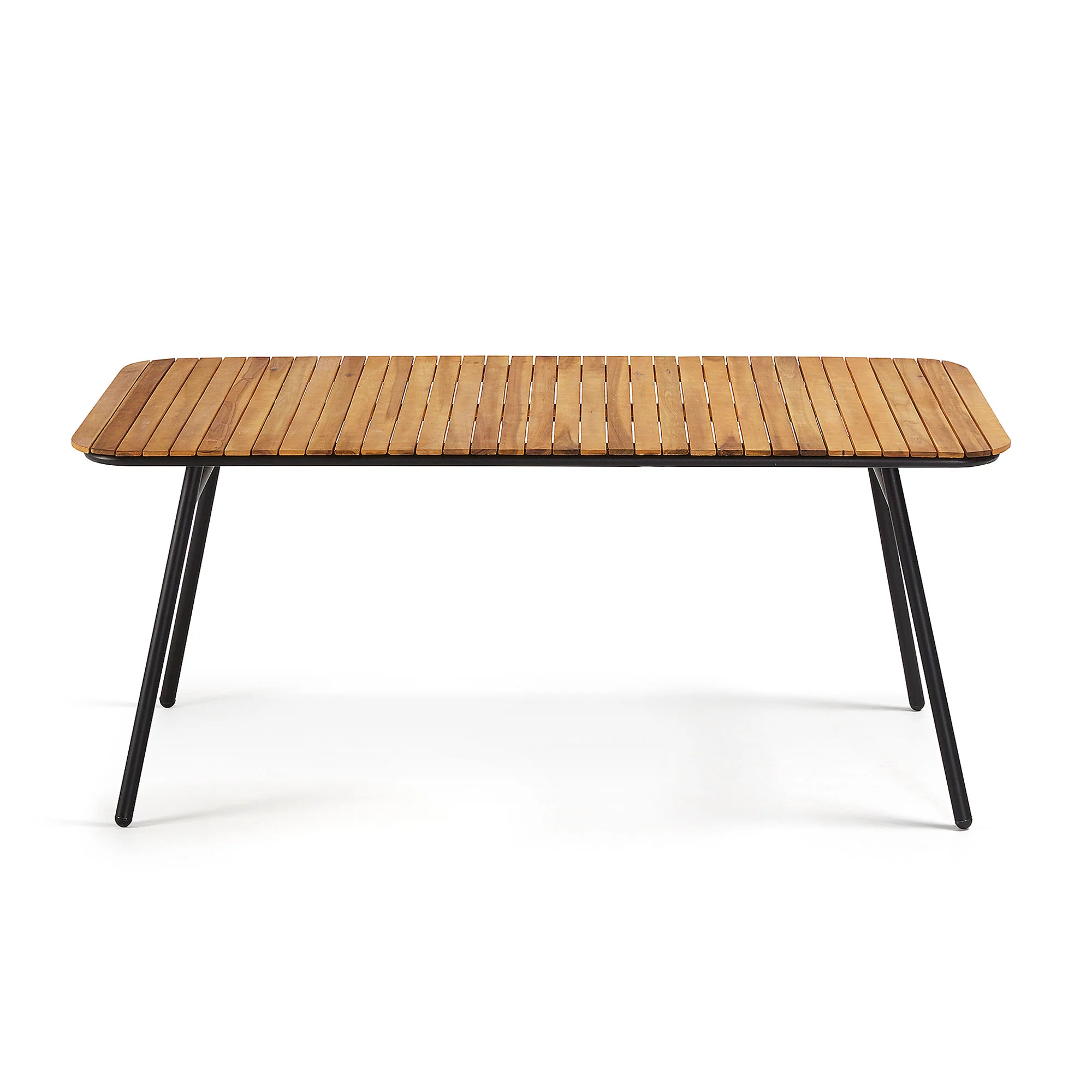 Soumaya Tisch 180 x 90 cm aus massivem Akazienholz und schwarzen Stahlbeinen FSC 100% - Image 2