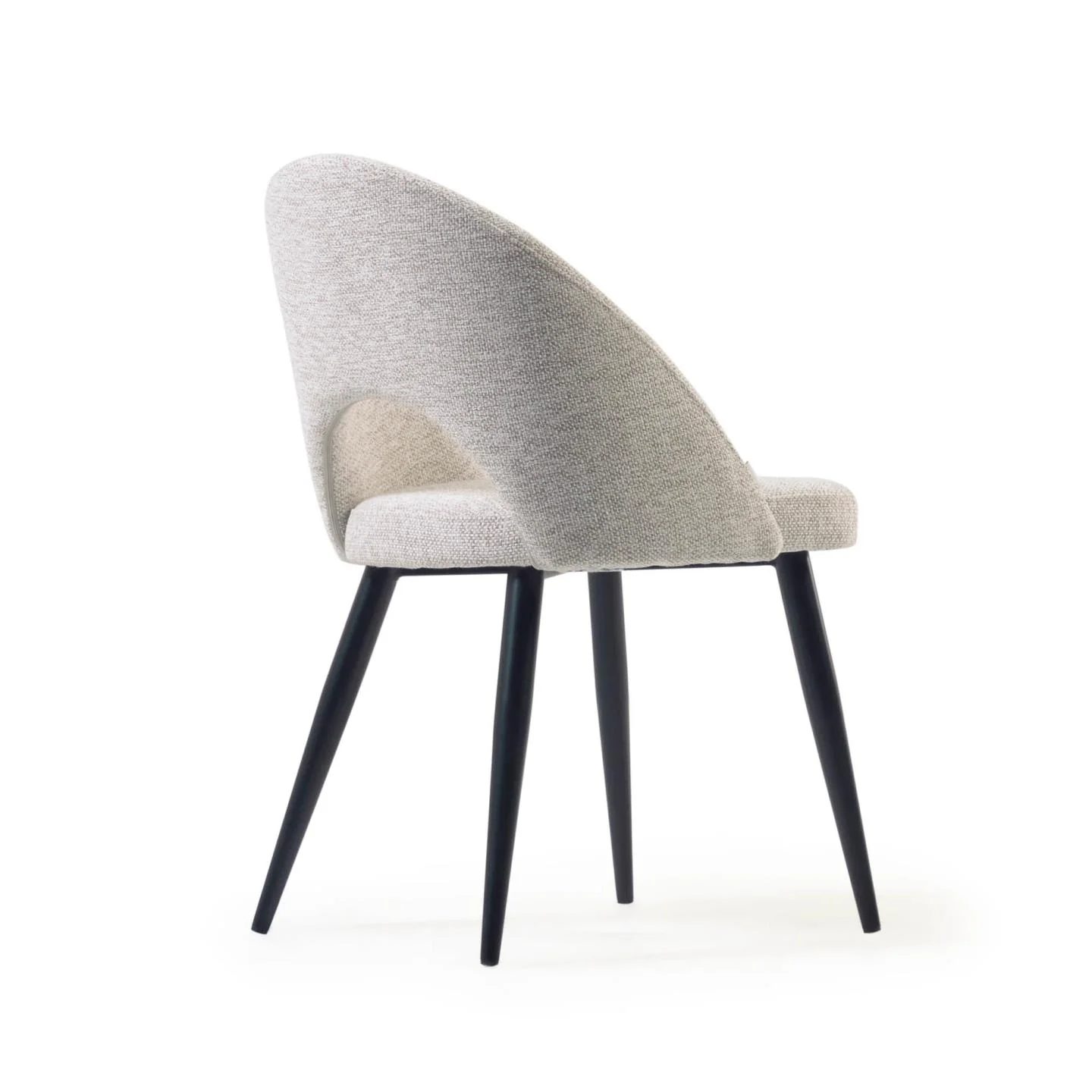 Stuhl Mael beiger mit Stahlbeinen mit schwarzem Finish - Image 6
